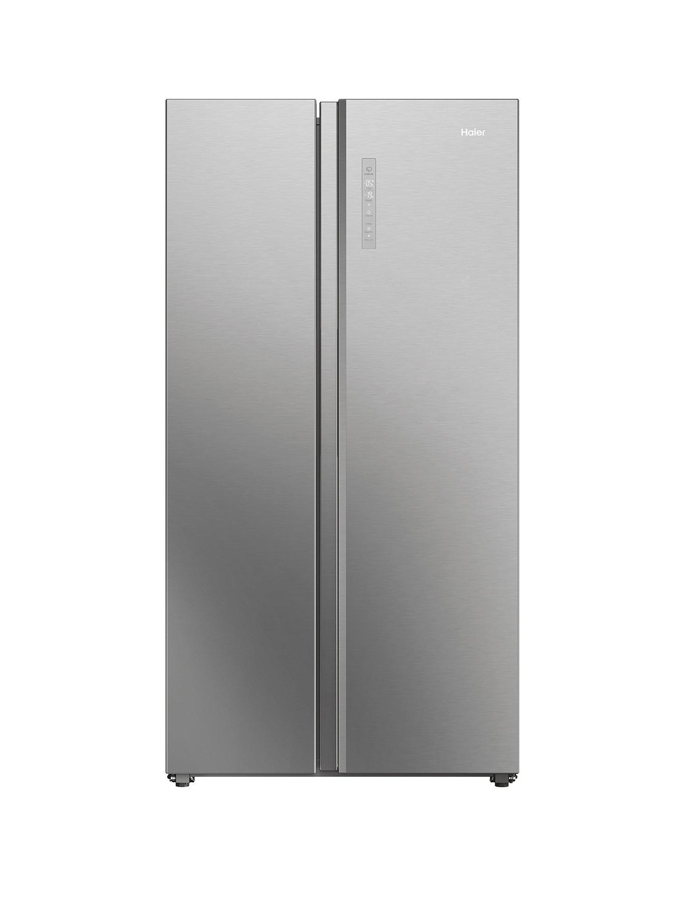 Image 1 of 7 of Haier SBS 90 Series 7 HSW79F18ANMM(UK) Wifi Connected, Total No Frost American Fridge Freezer, Silver - A Rated