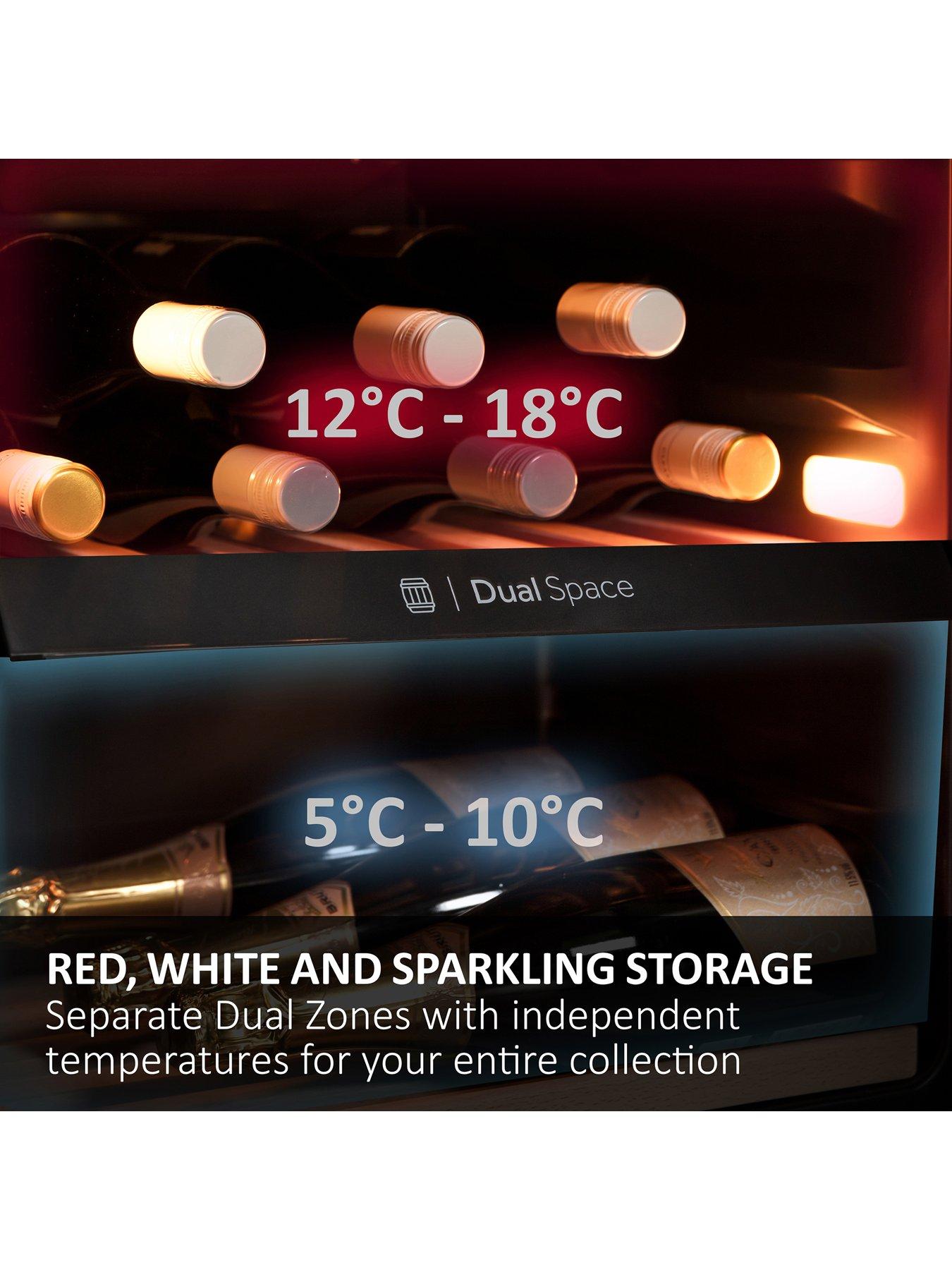  image of haier-77-bottle-dual-zone-wine-cooler-hon-app-connected-black