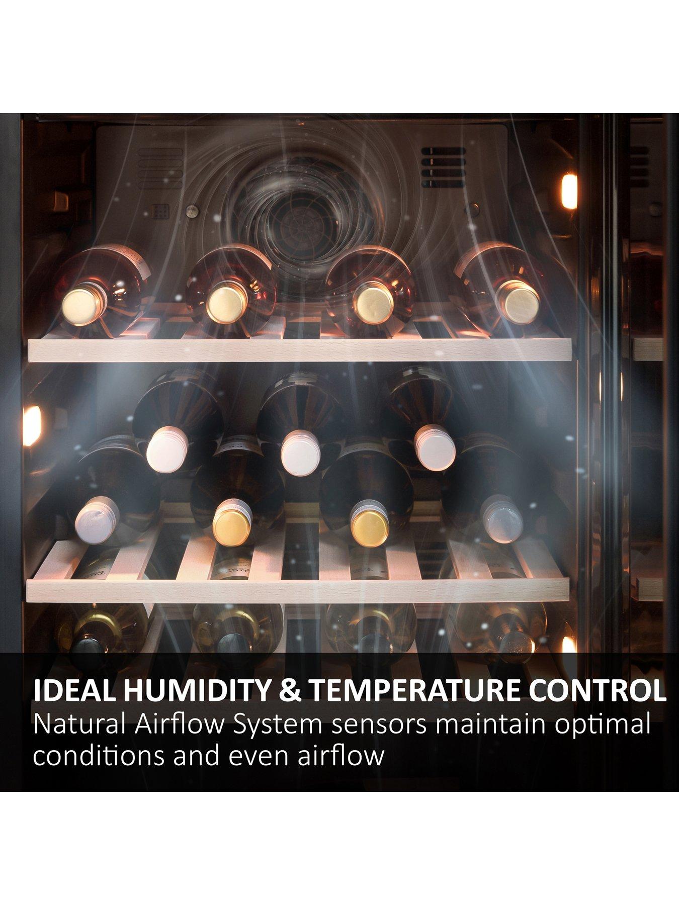  image of haier-77-bottle-dual-zone-wine-cooler-hon-app-connected-black