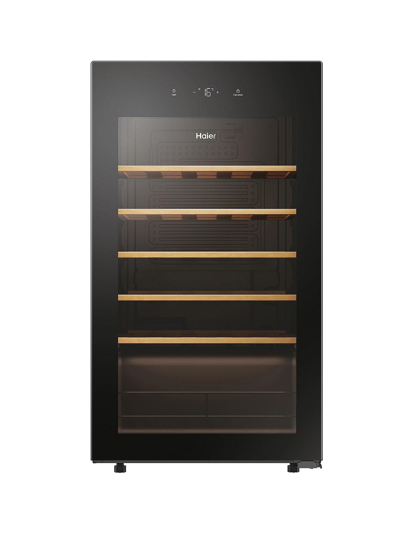 undefined 34 Bottle Single Zone Wine Cooler - Black