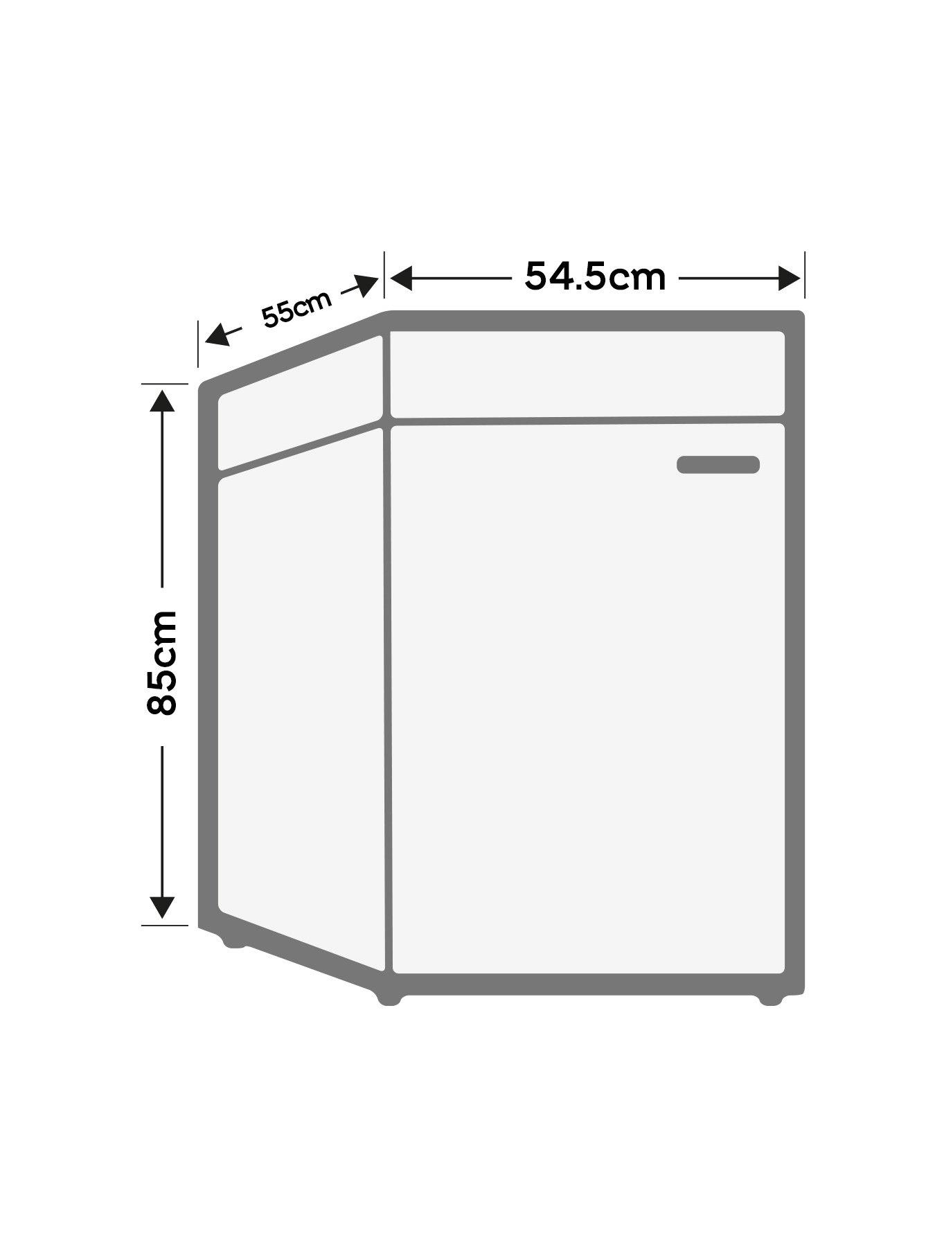 Image 7 of 7 of Hoover HONUQ2L58EWK Under Counter Freezer - White