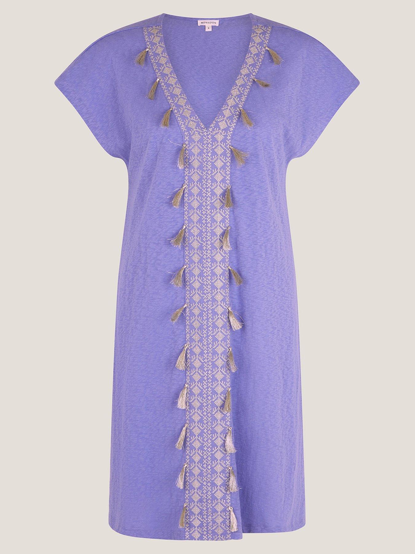 Image 3 of 4 of Monsoon Jodie Tunic Kaftan - Purple
