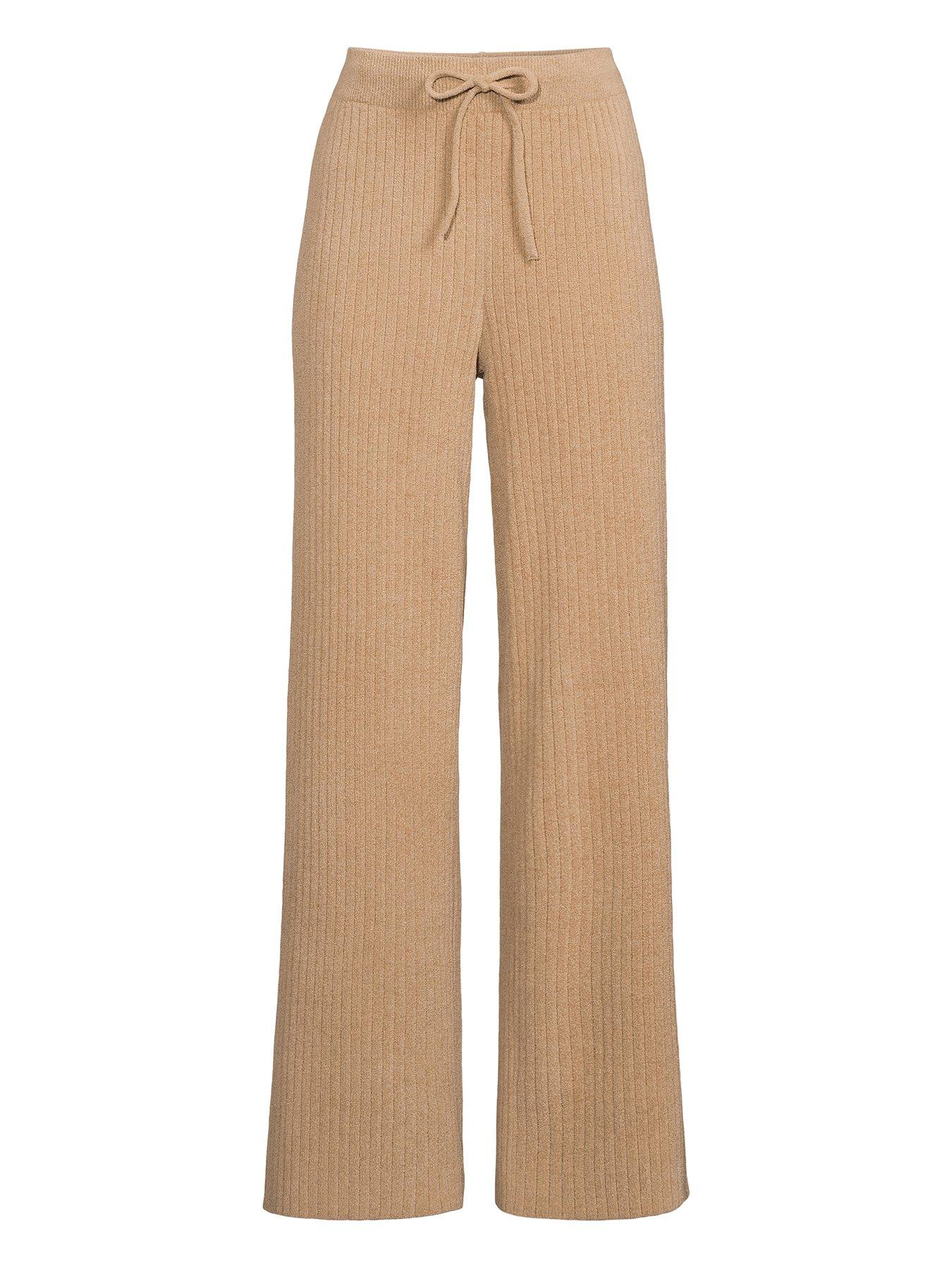  image of michelle-keegan-soft-touch-wide-leg-trousers-brown