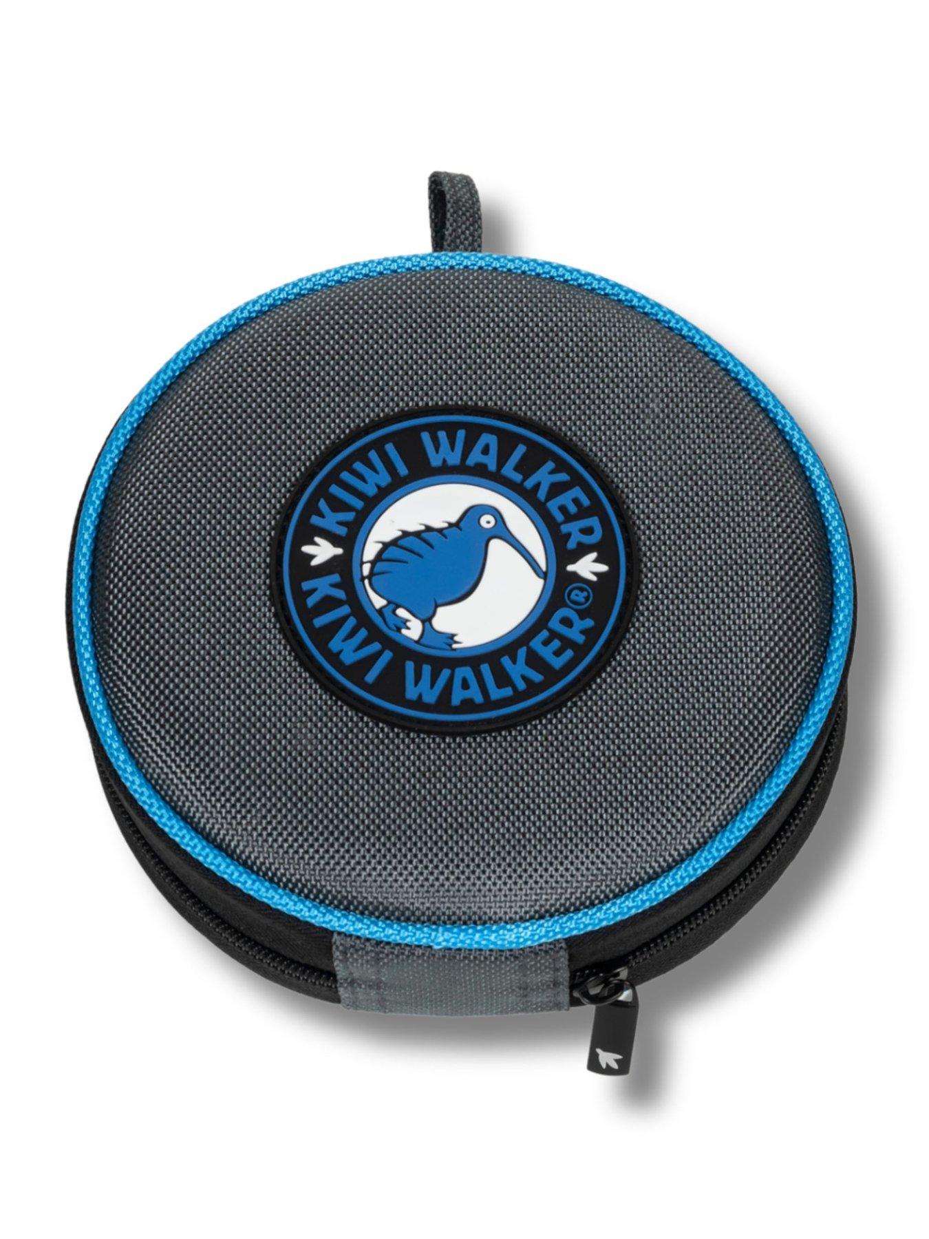  image of kiwi-walker-double-travel-bowl-slowfeeder-blue