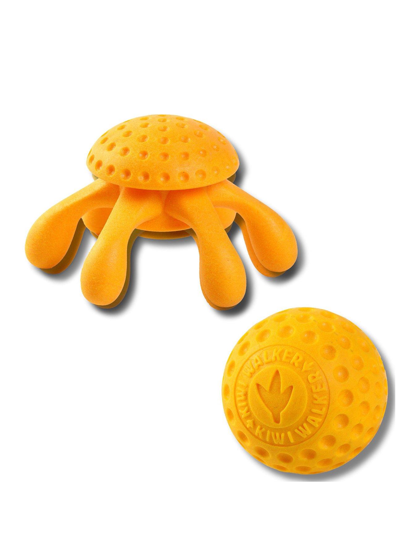 front image of kiwi-walker-lets-play-ball-mini-octopus-twin-set-orange