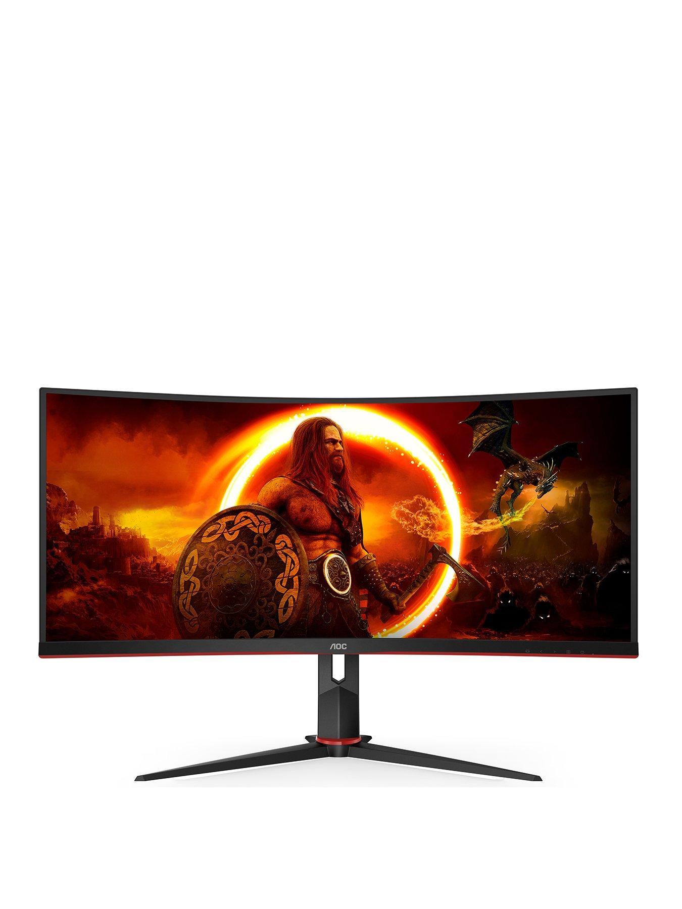 aoc-cu34g2xpbk-32in-uwqhd-3440x1440-180hz-fast-va-gaming-monitor-black