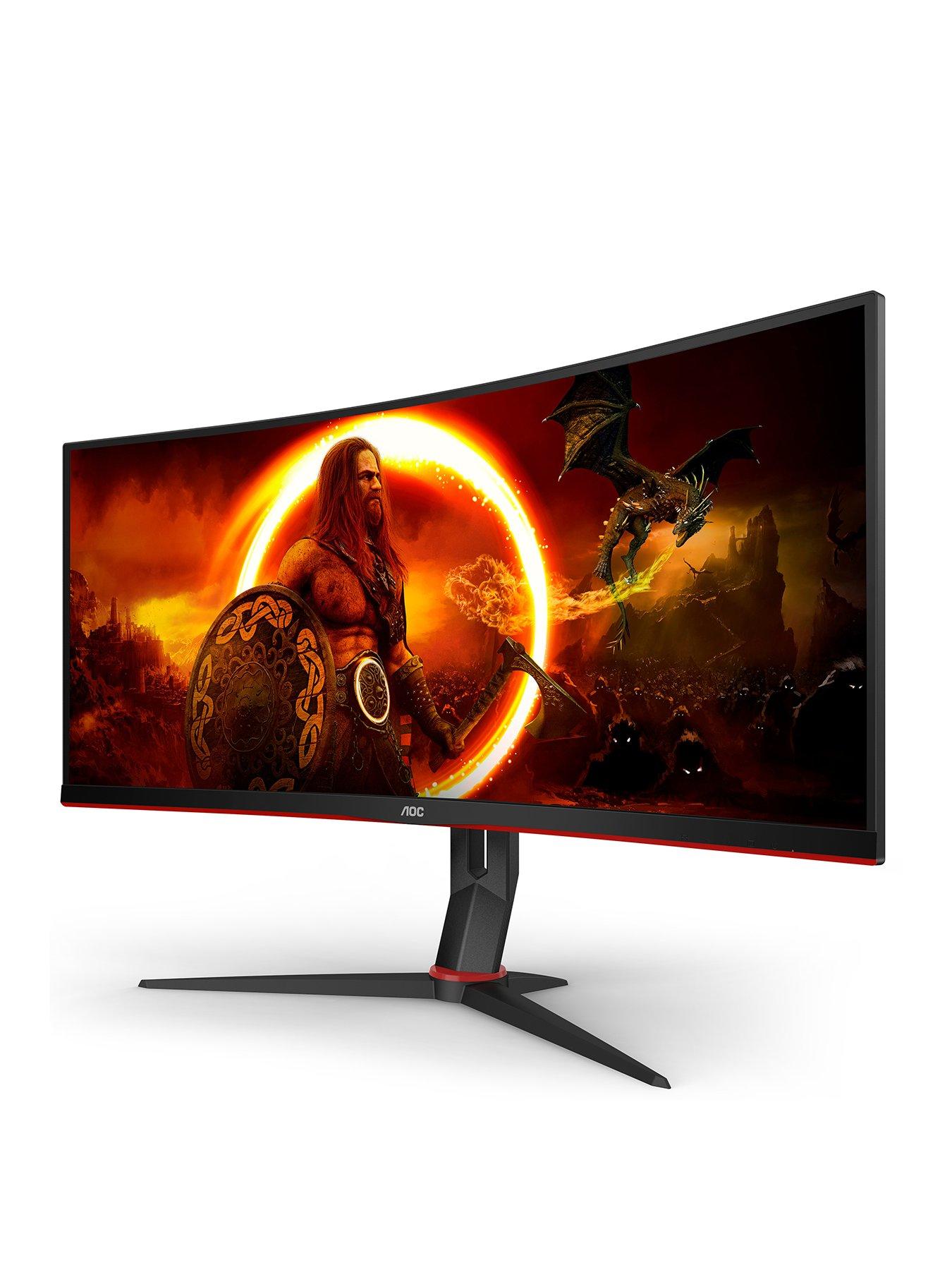 Image 2 of 6 of AOC CU34G2XP/BK 32in UWQHD (3440x1440) 180Hz Fast VA Gaming Monitor - Black