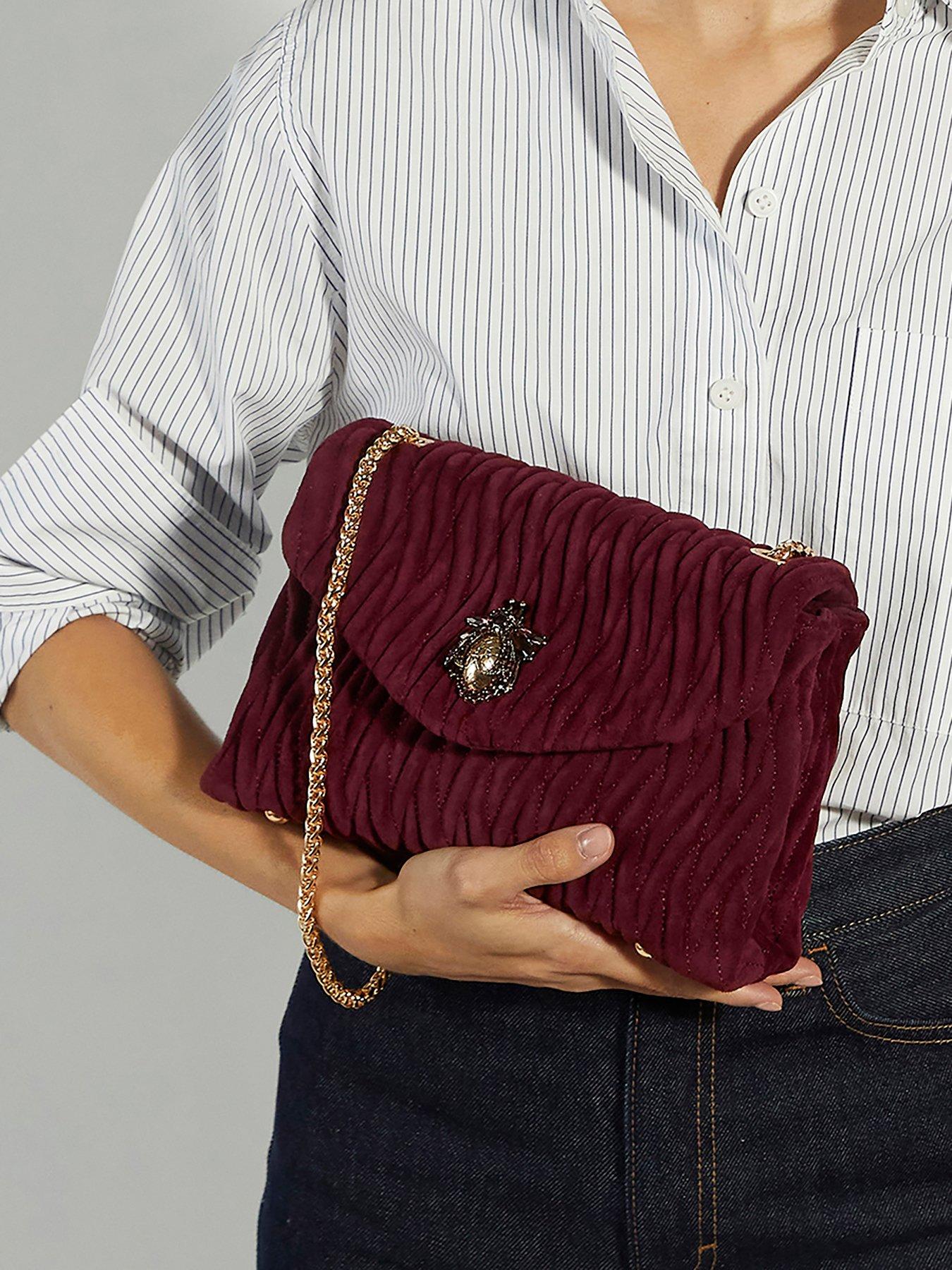 undefined Darling Premium Collection Leather Cross Body Bag - Burgundy