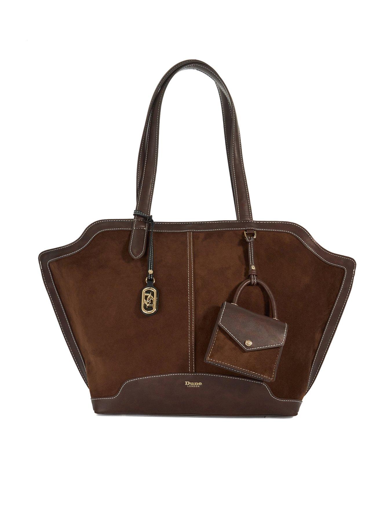 undefined Decided Suede Grab Handle Day Bag - Brown