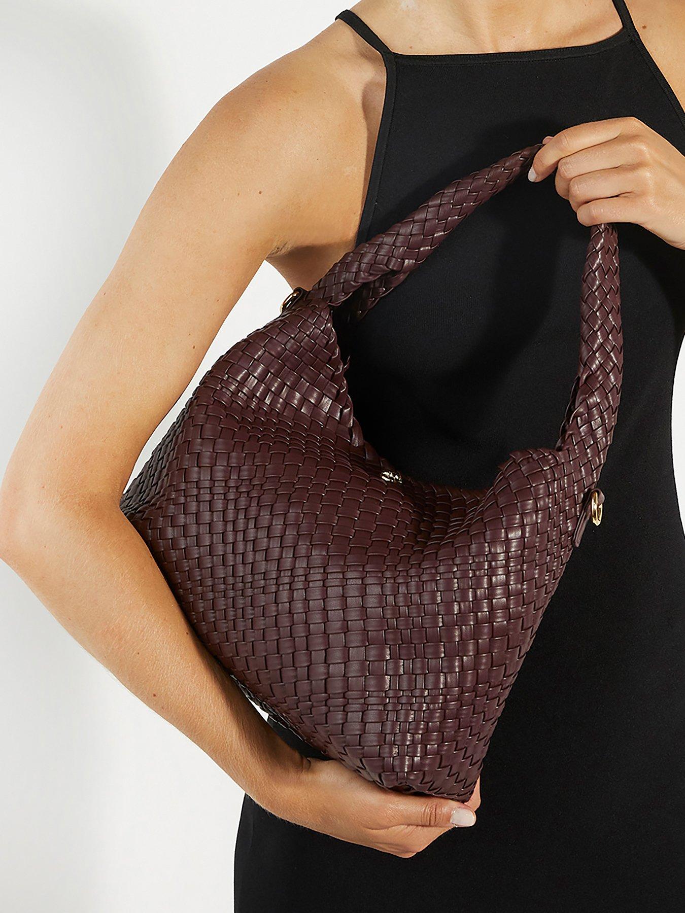 undefined Deliberate Woven Shoulder Bag - Burgundy
