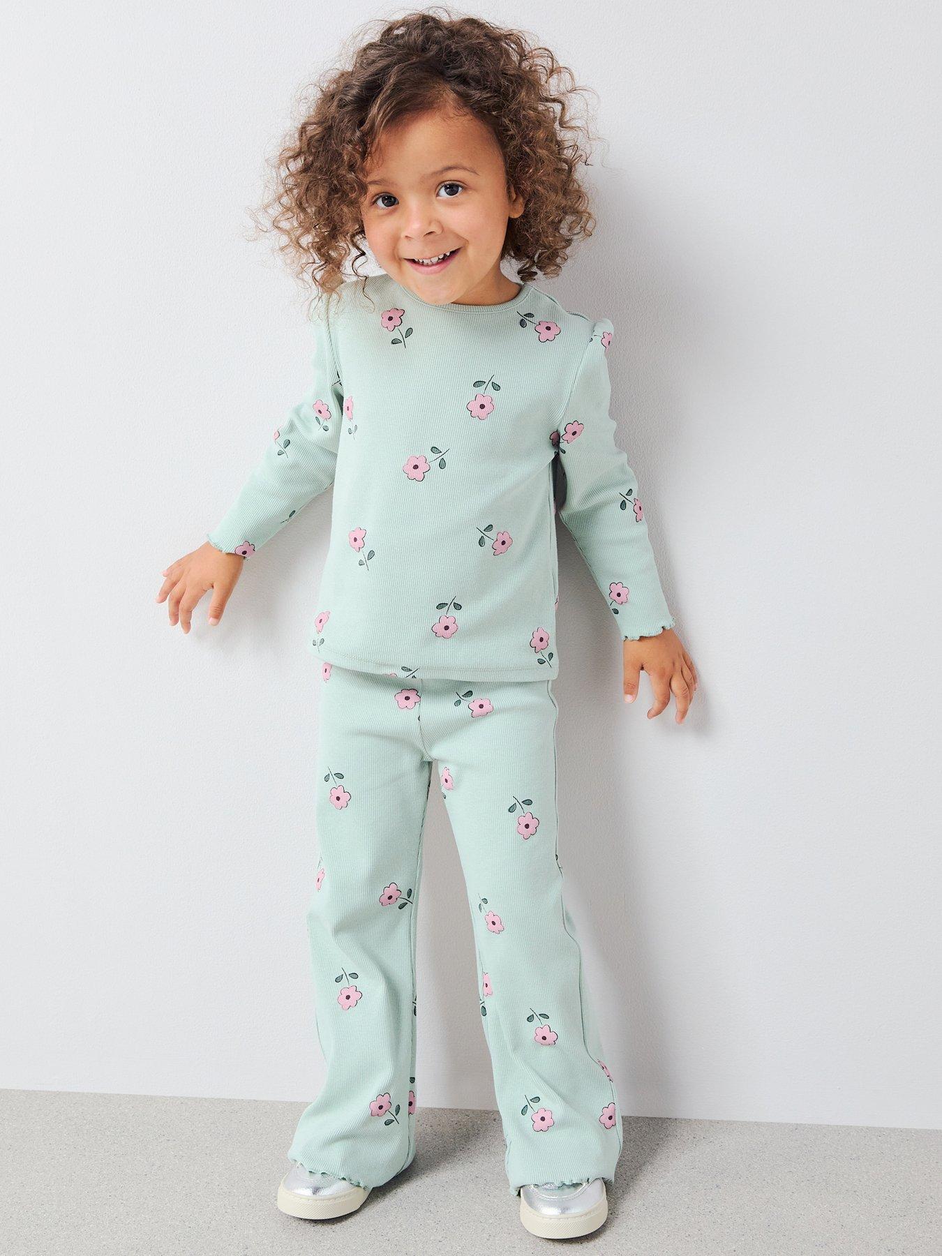  image of the-very-collection-girls-knitted-rib-top-and-leggings-with-knitted-sleeveless-jumper-3-piece-set-print