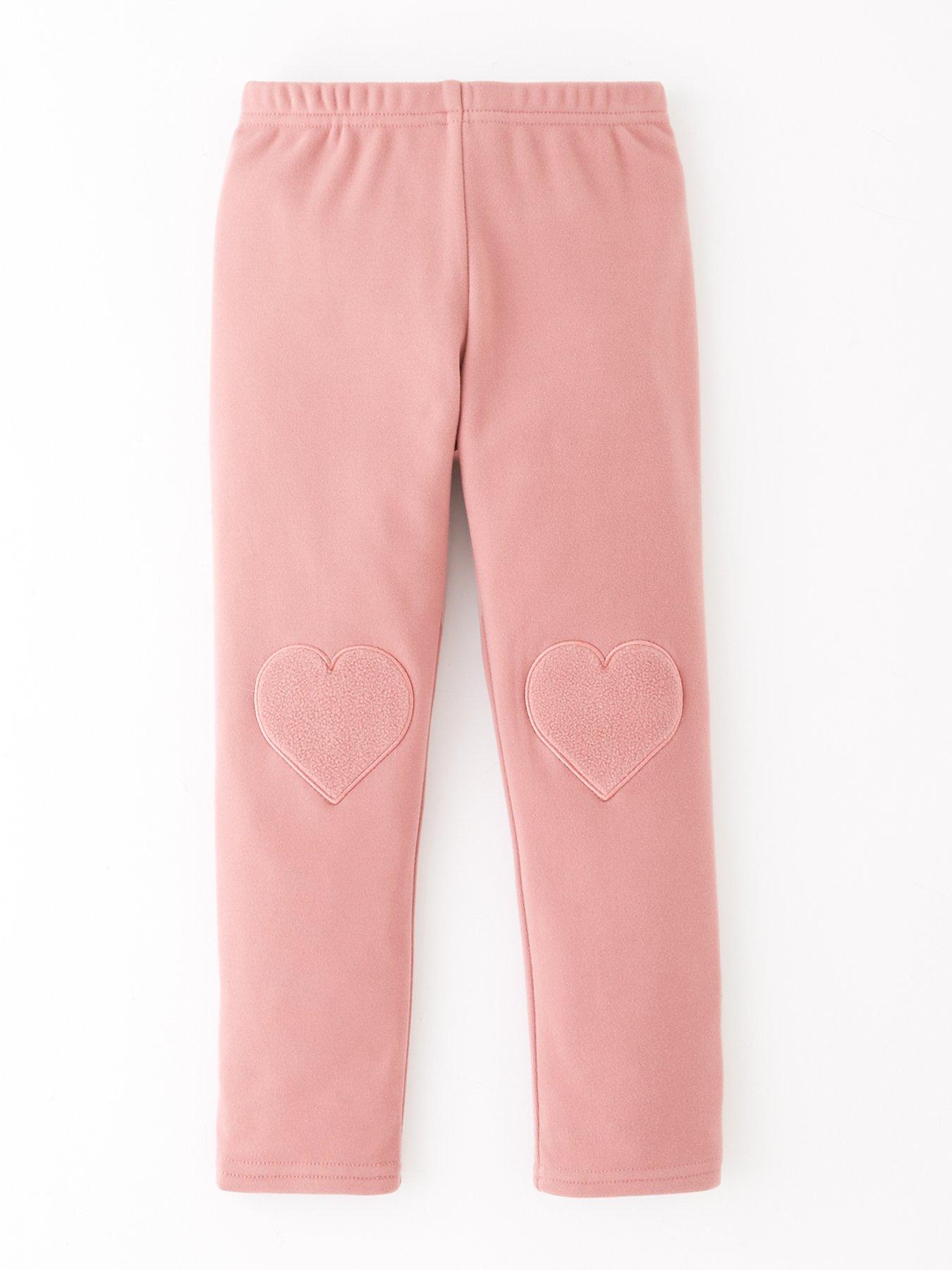 undefined Girls Fleece Lined Leggings - Pink
