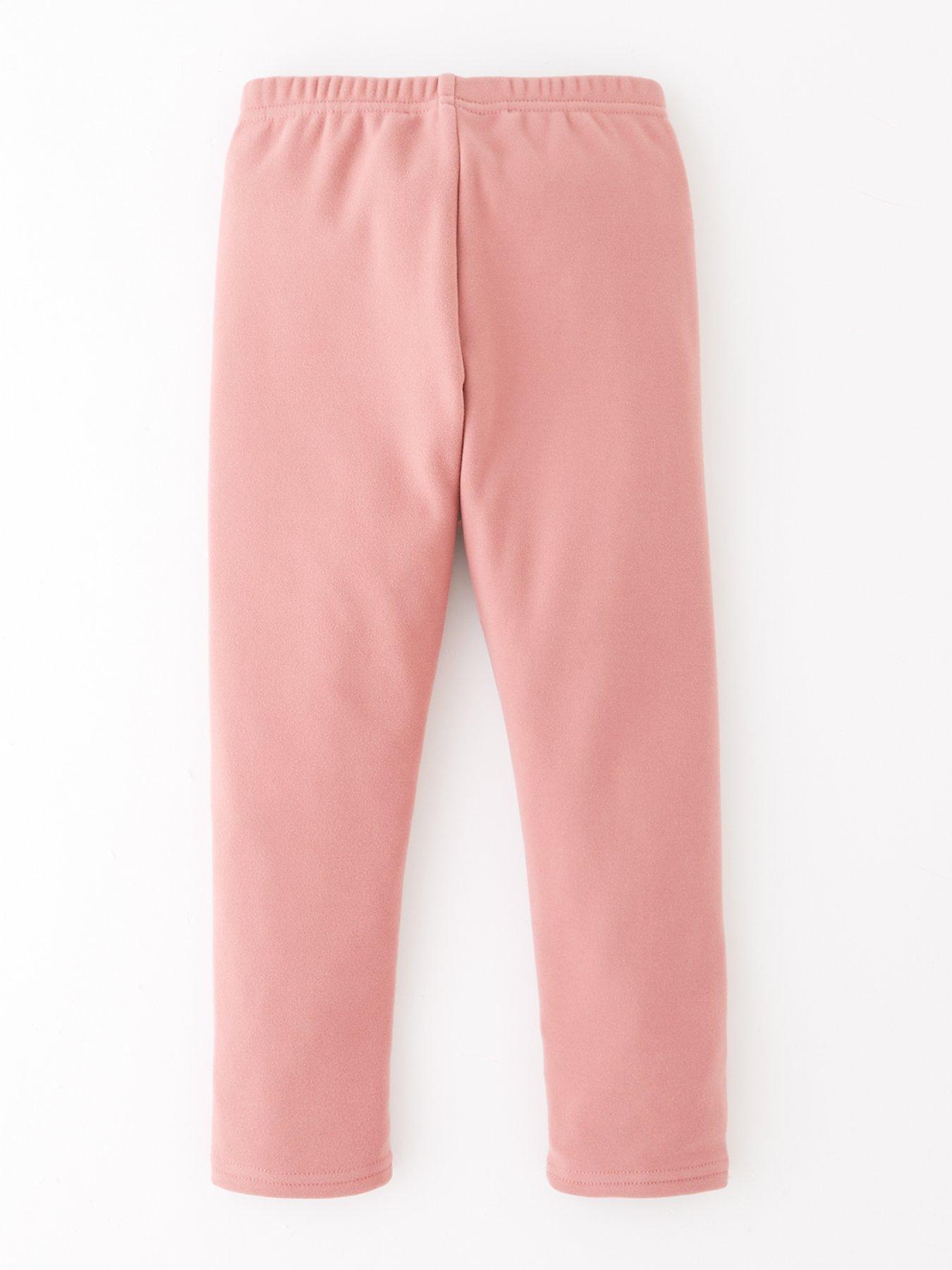 Image 2 of 4 of V by Very Girls Fleece Lined Leggings - Pink