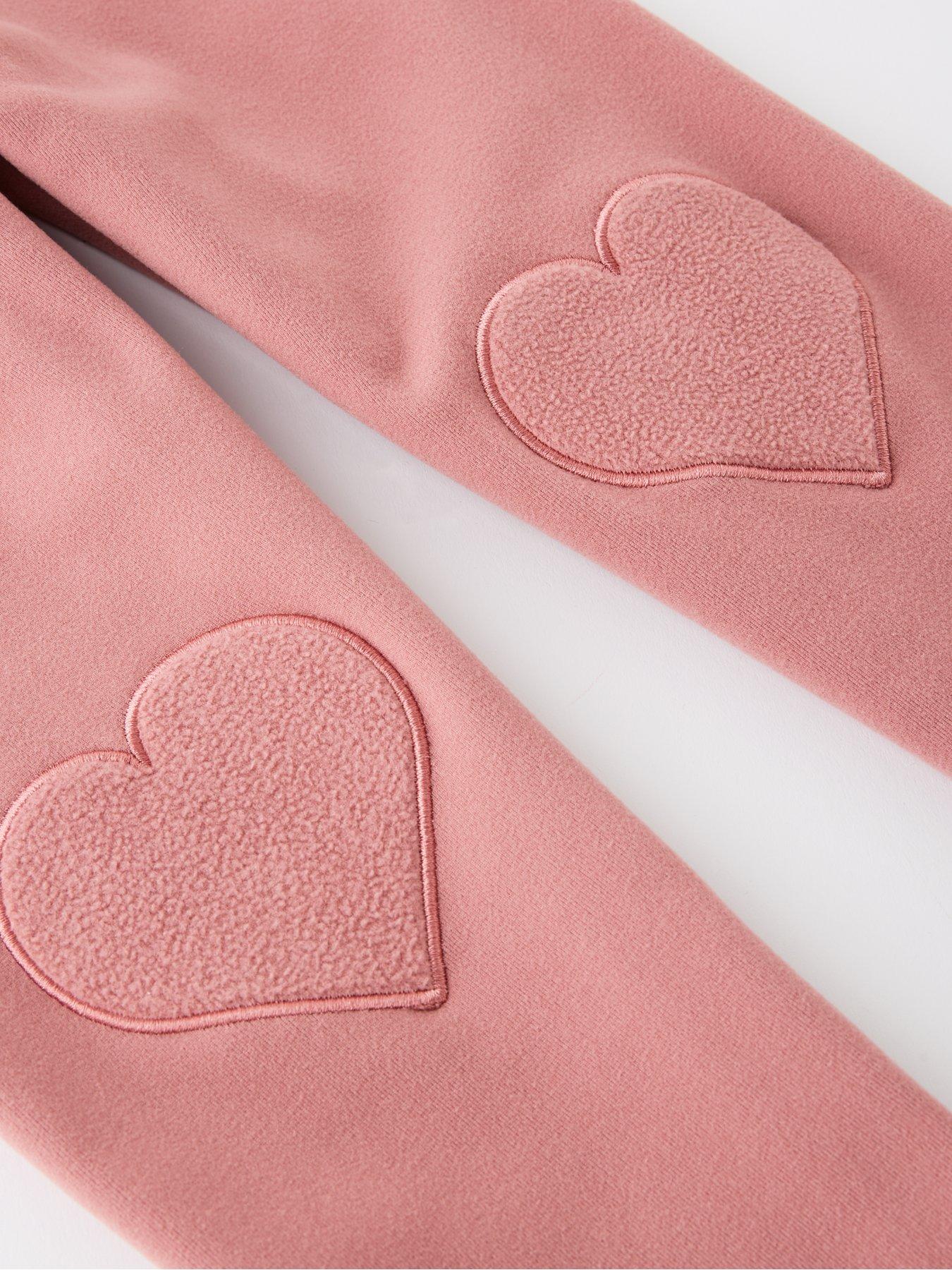 Image 3 of 4 of V by Very Girls Fleece Lined Leggings - Pink