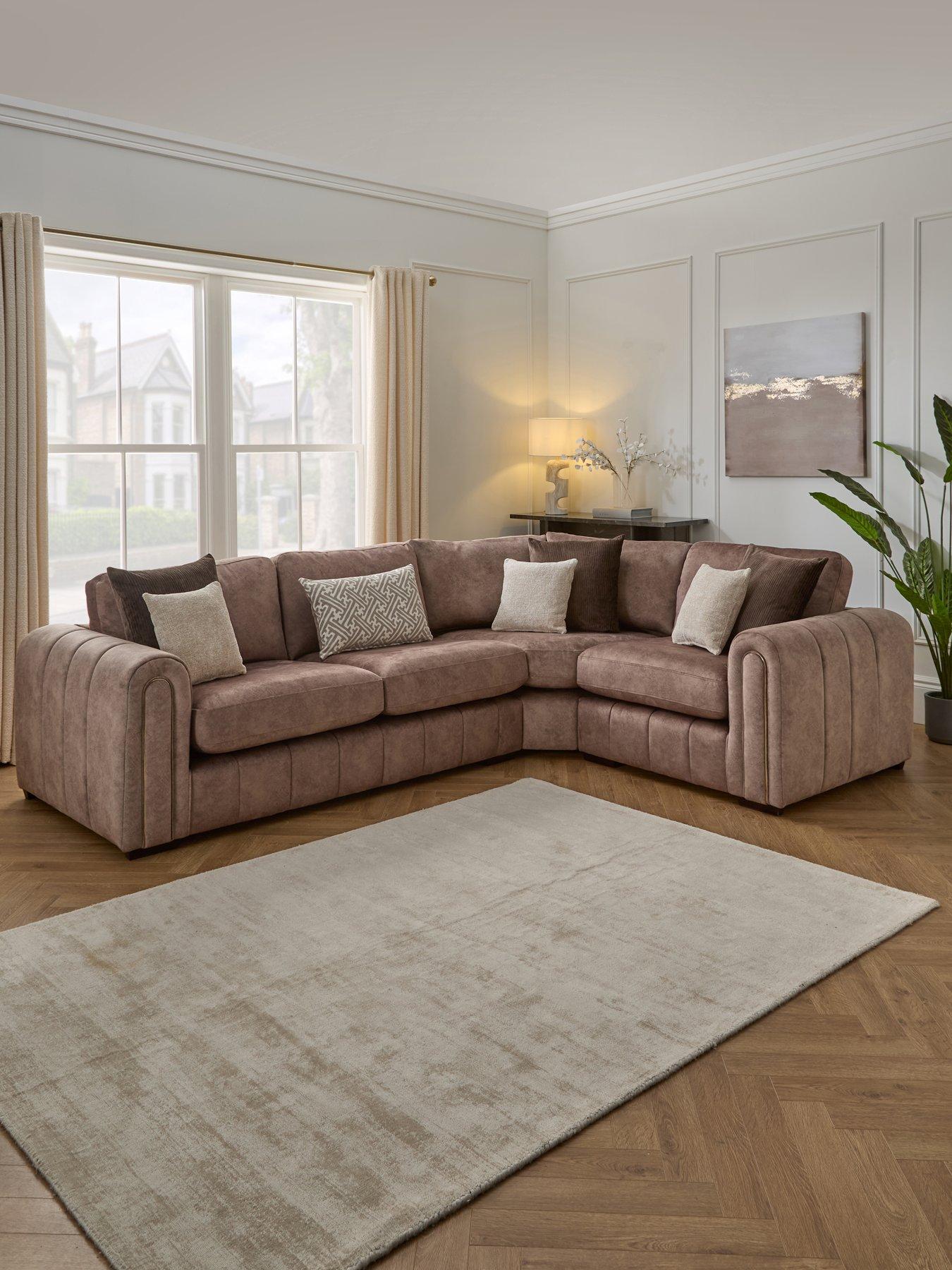 Image 1 of 7 of The Very Collection Amara Right Hand&nbsp;Double Arm Corner Group Sofa - Made to Order in the UK