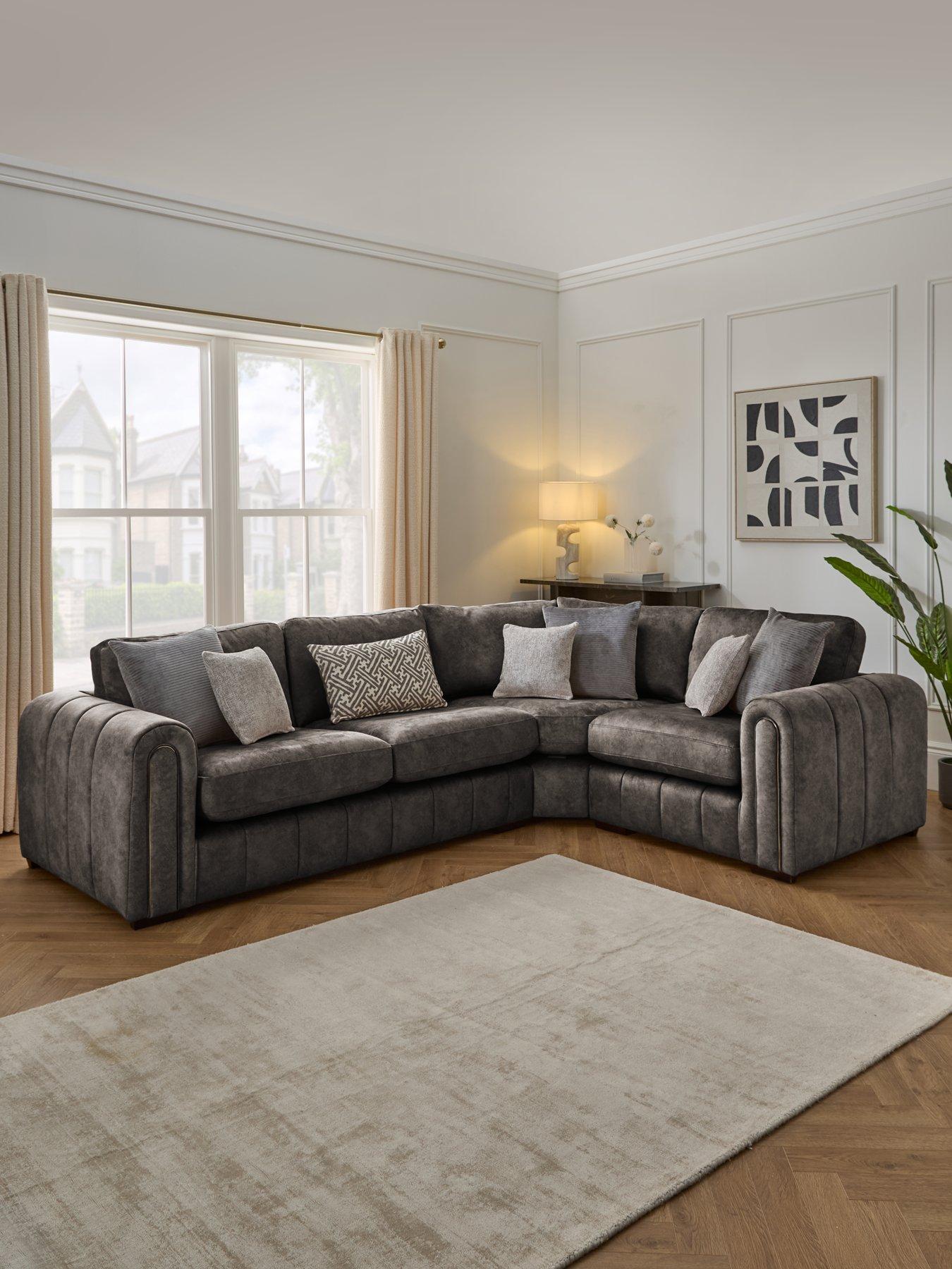 undefined Amara Right Hand Double Arm Corner Group Sofa - Made to Order in the UK
