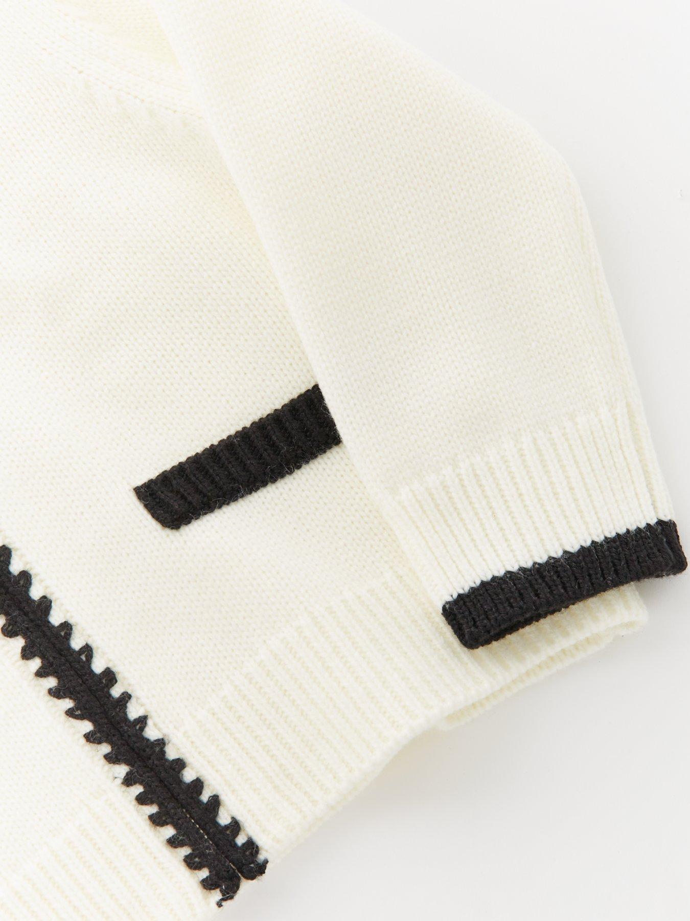  image of the-very-collection-girls-contrast-stitch-zip-up-cardigan-cream