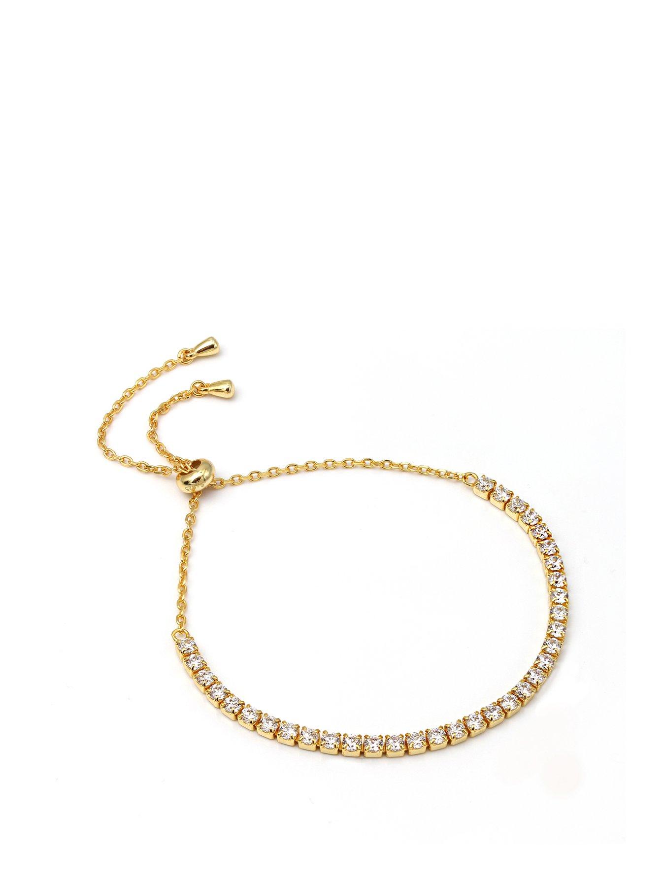 Say It With Adjustable Tennis Bracelet - Yellow Gold