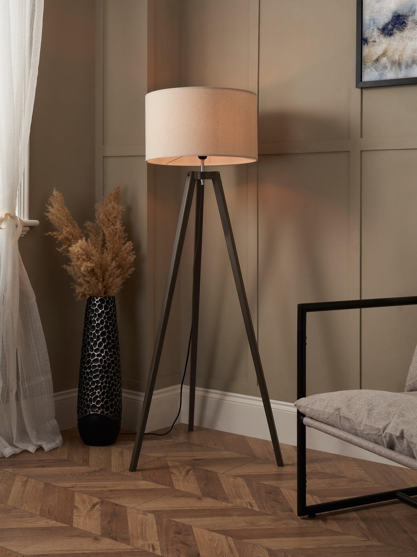  image of very-home-keeley-wooden-tripod-floor-lamp
