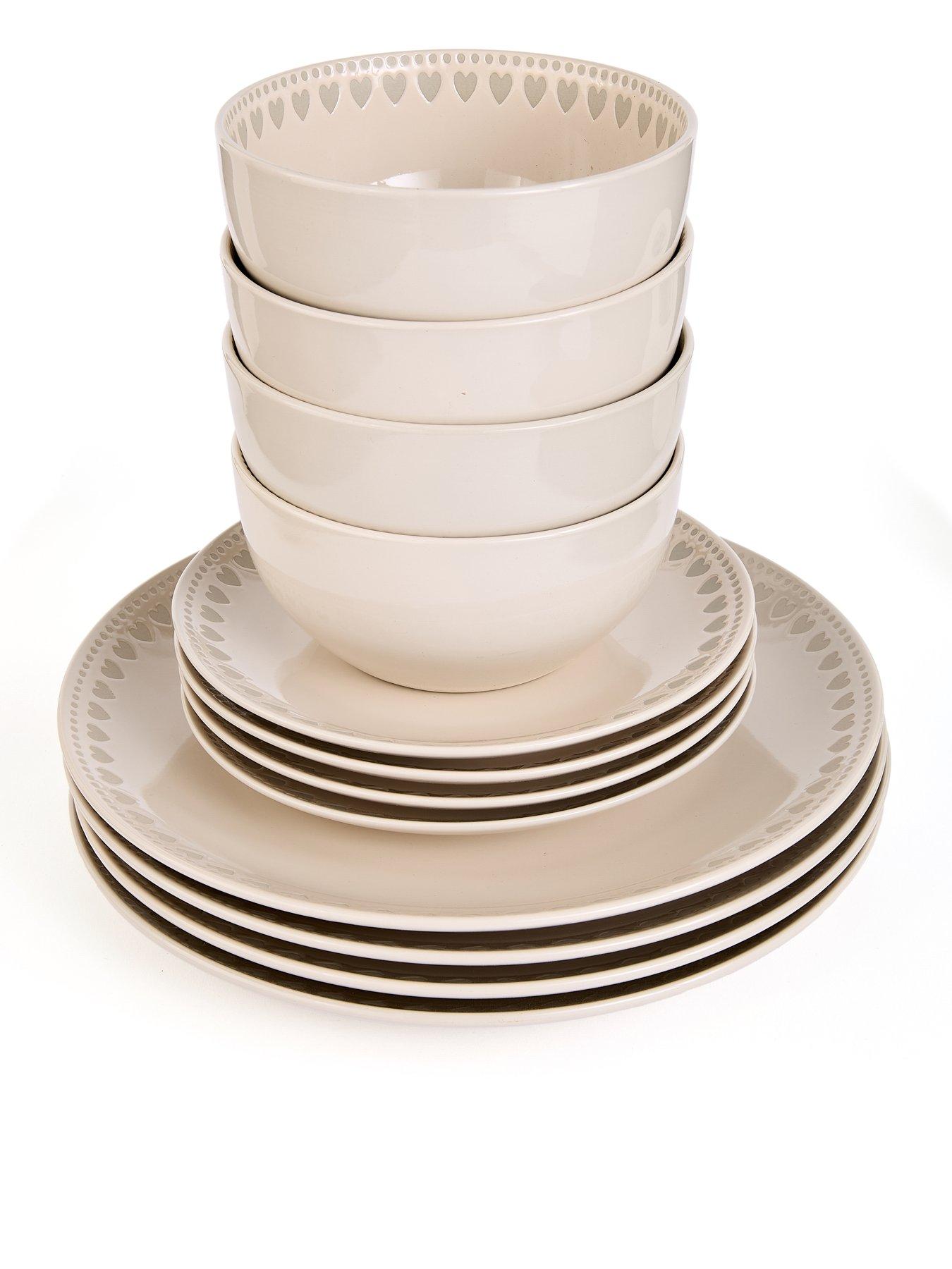  image of very-home-heart-pad-print-12-piece-dinner-set