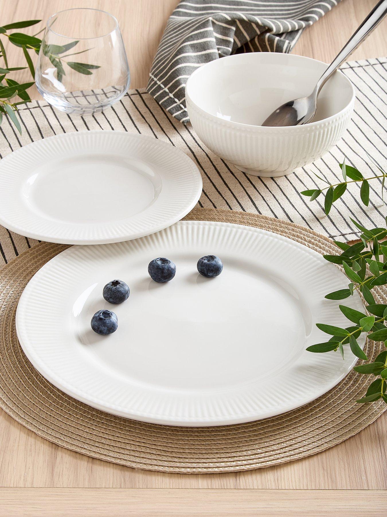 Very Home Linear Embossed 12 Piece Dinner Set