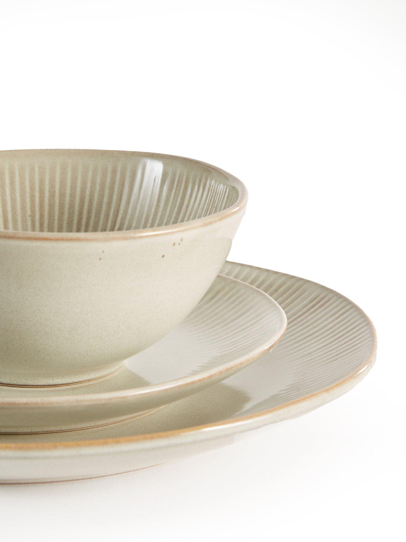  image of michelle-keegan-home-brown-reactive-12-piece-dinner-set