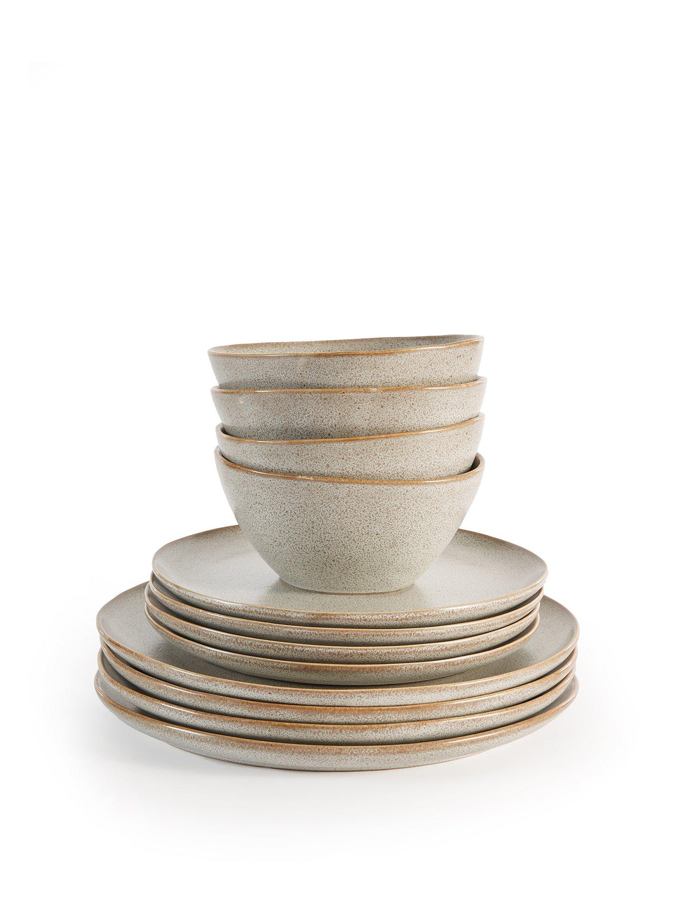 stillFront image of michelle-keegan-home-taupe-speckle-reactive-12-piece-dinner-set