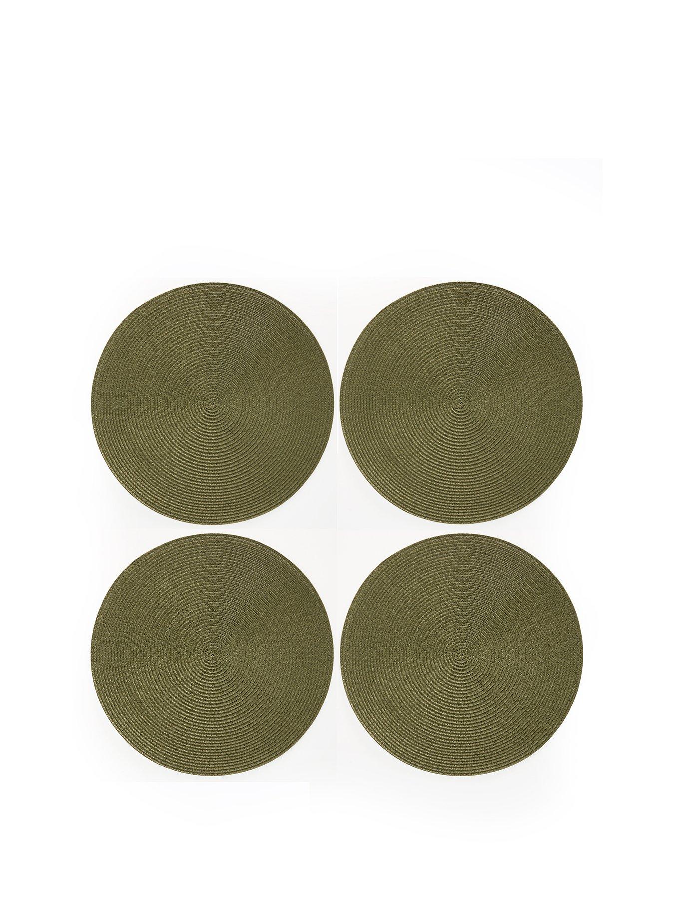 Image 2 of 5 of Michelle Keegan Home Set Of 4 Round Woven Placemats