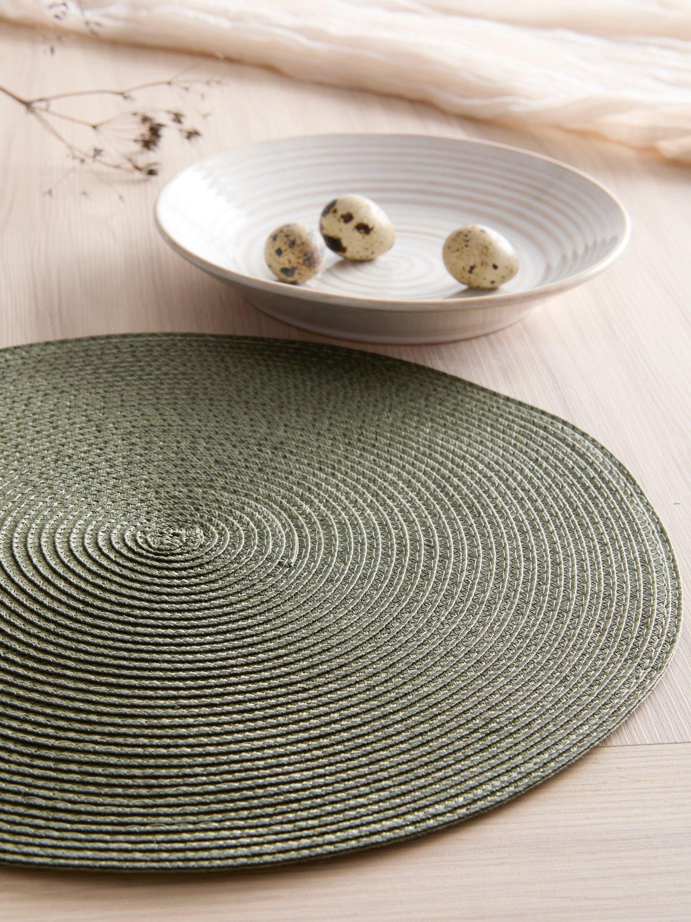 Image 5 of 5 of Michelle Keegan Home Set Of 4 Round Woven Placemats