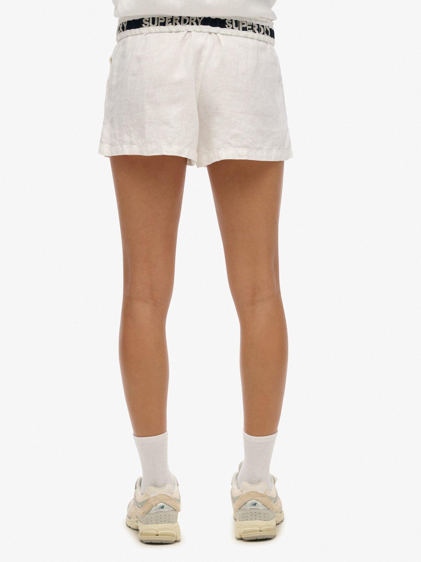 stillFront image of superdry-linen-shorts-white