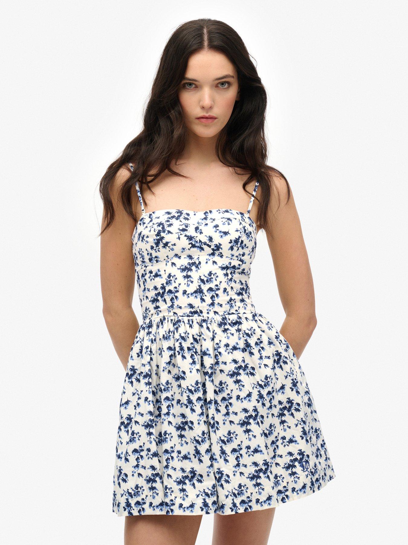 undefined Corset Cami Mini Dress - Blue