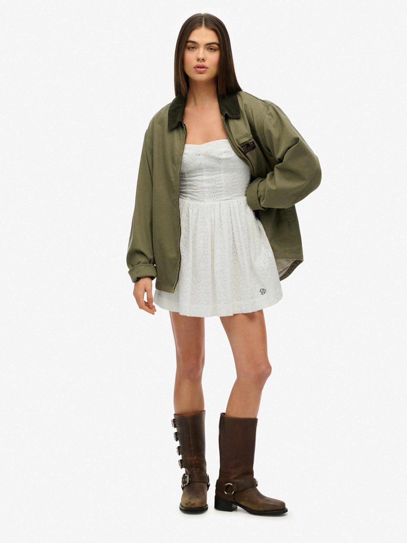  image of superdry-broderie-cami-mini-dress-white