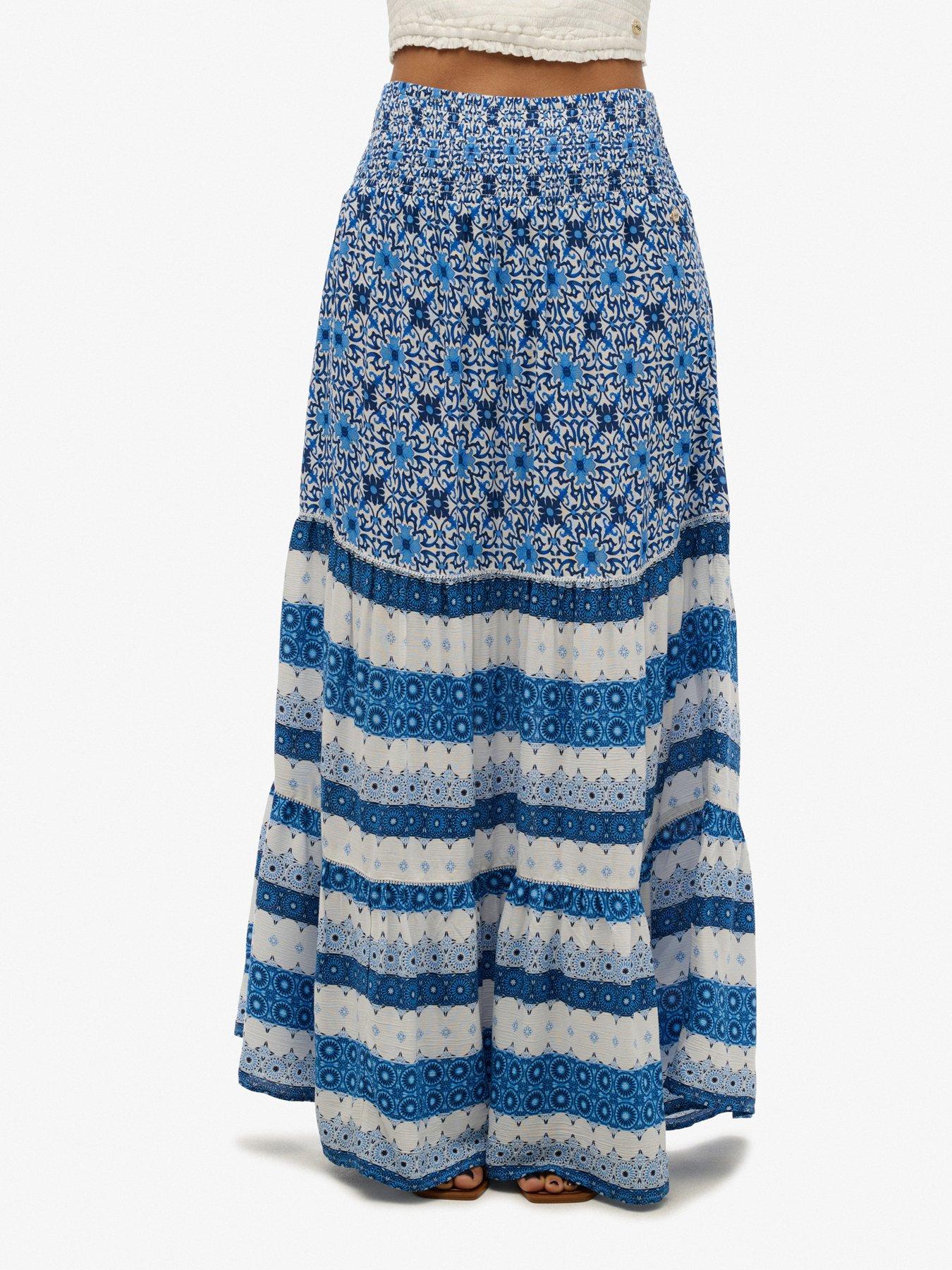 superdry-printed-maxi-skirt-blue