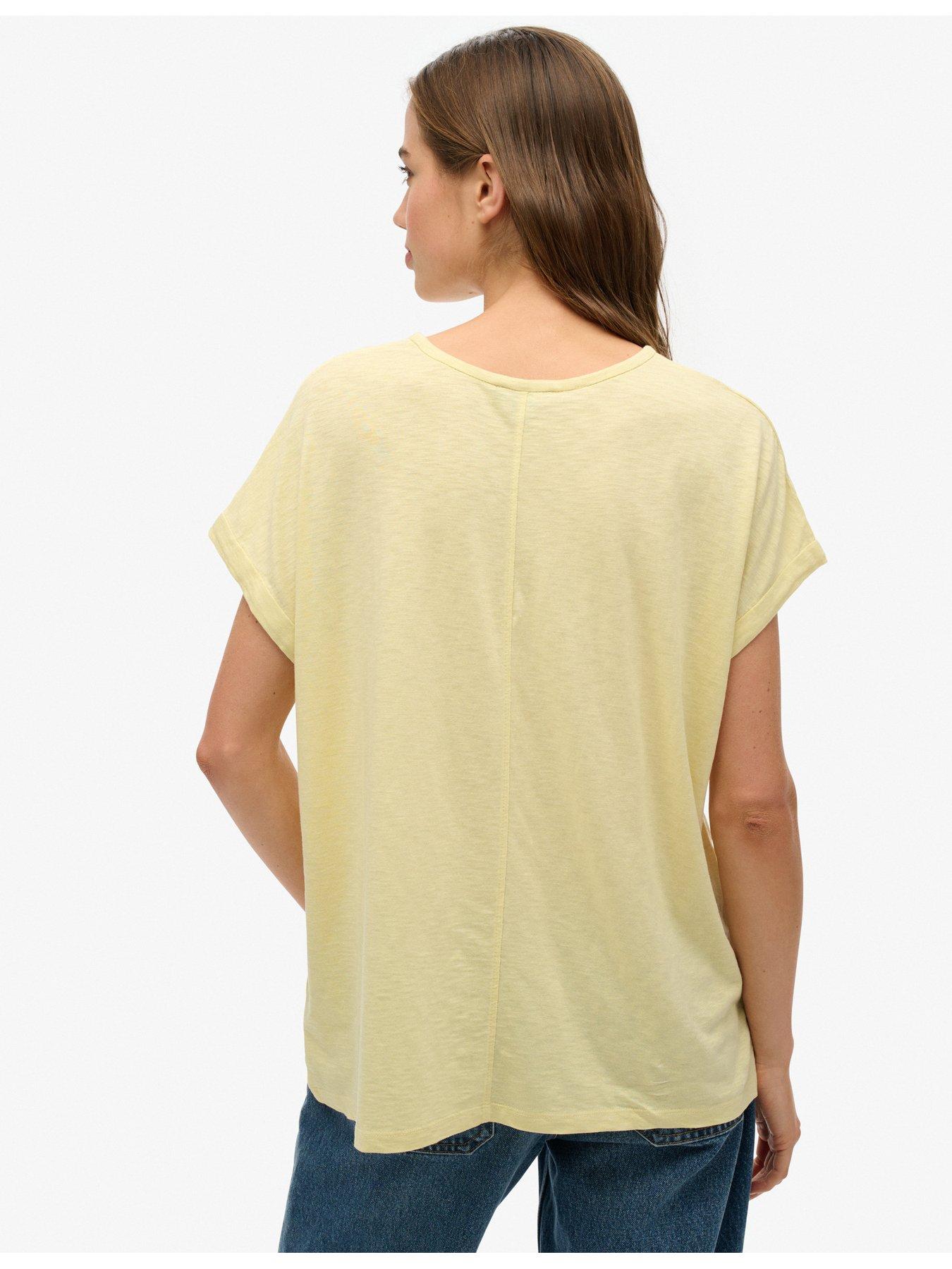 stillFront image of superdry-studios-loose-t-shirt-yellow