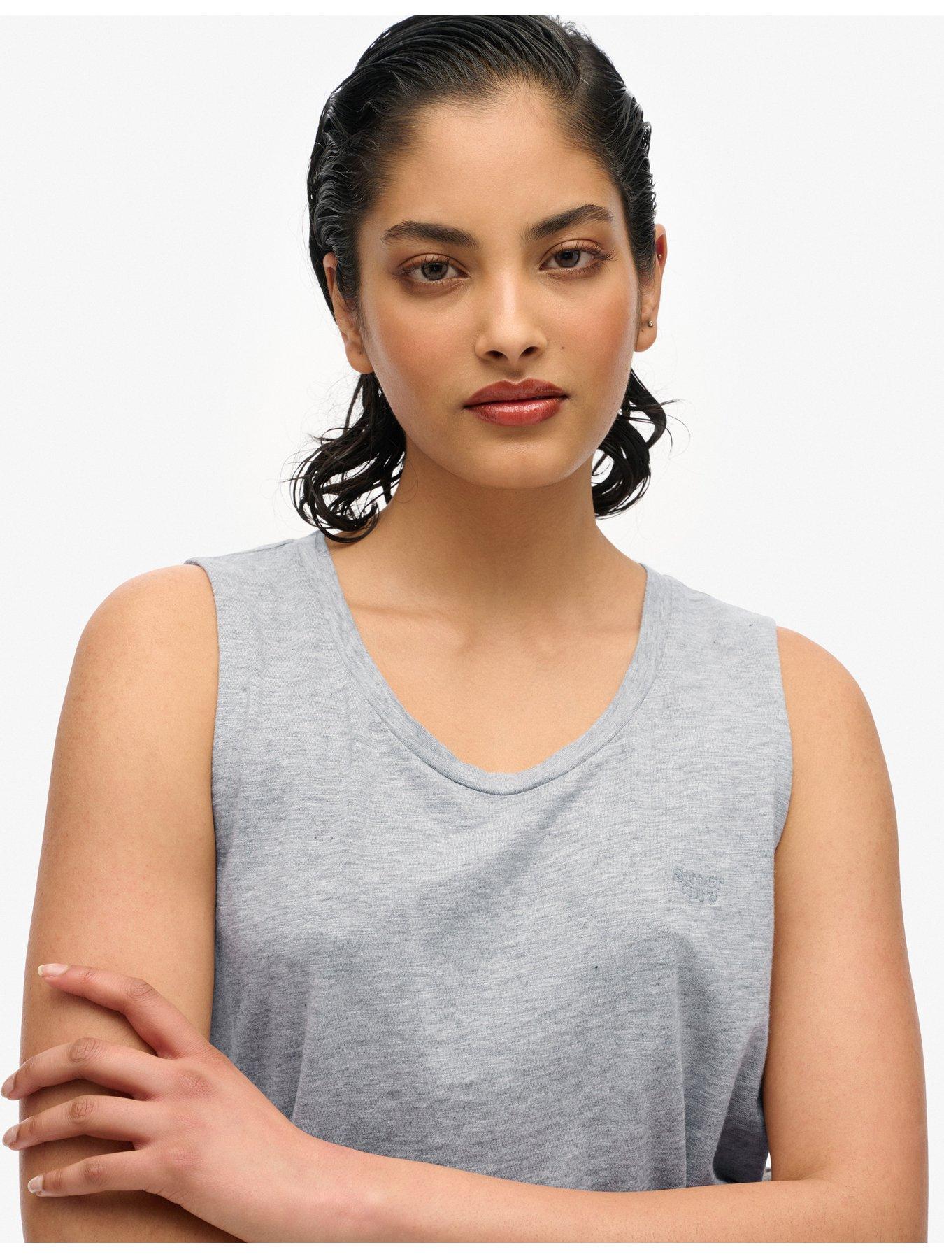  image of superdry-scoop-neck-tank-top-grey
