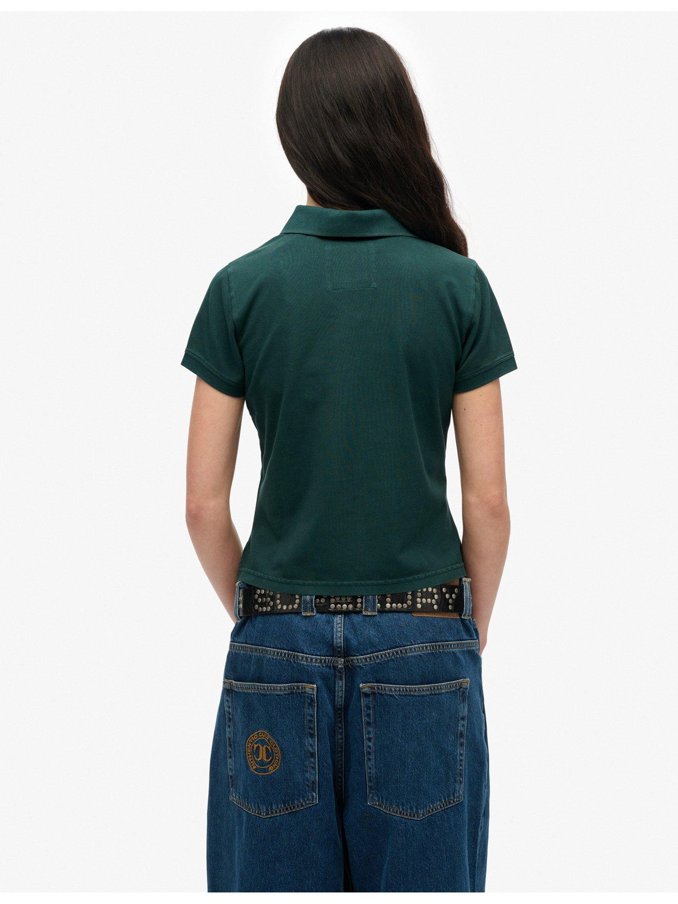 stillFront image of superdry-athletic-essentials-graphic-polo-shirt-green