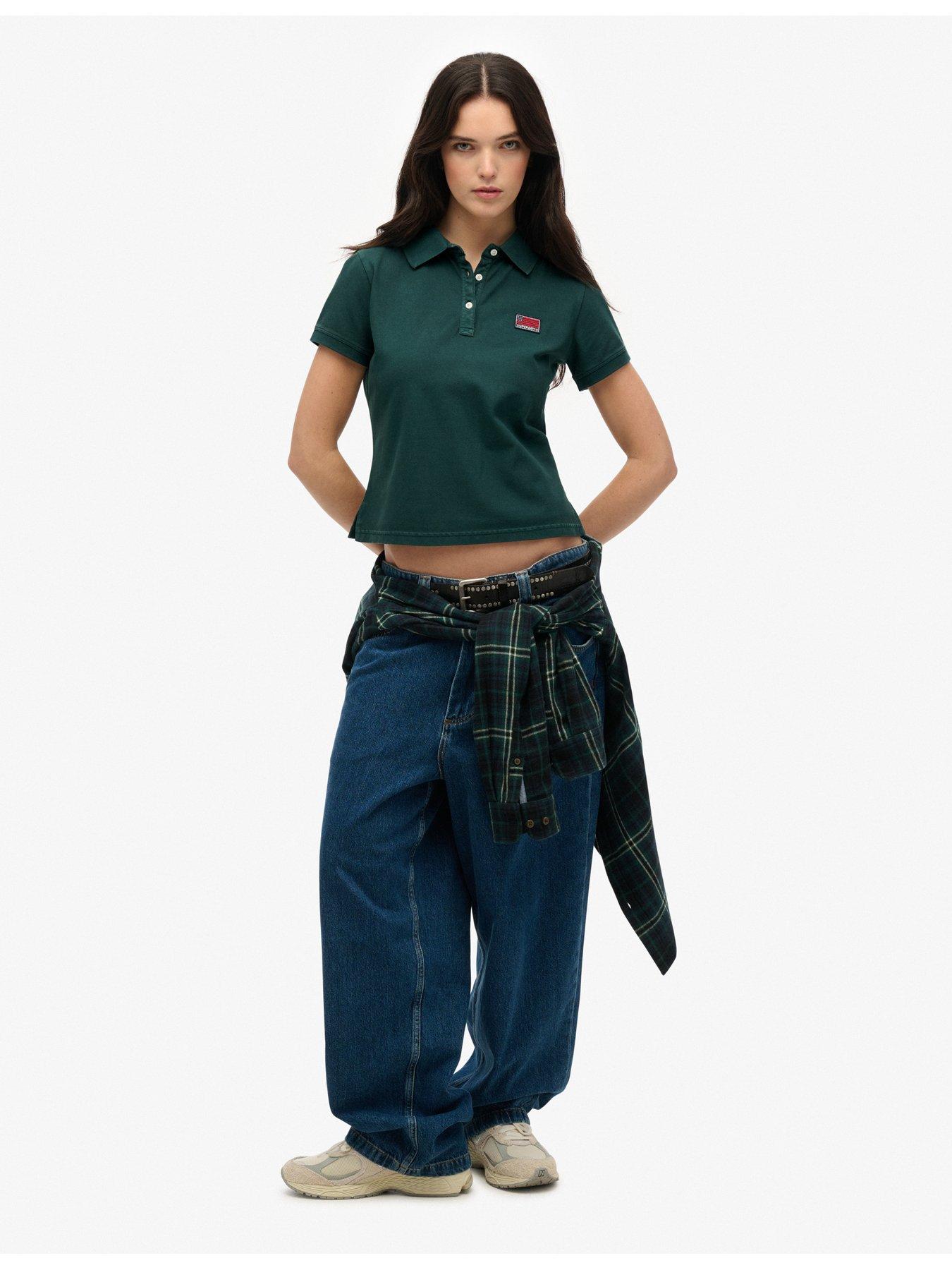  image of superdry-athletic-essentials-graphic-polo-shirt-green