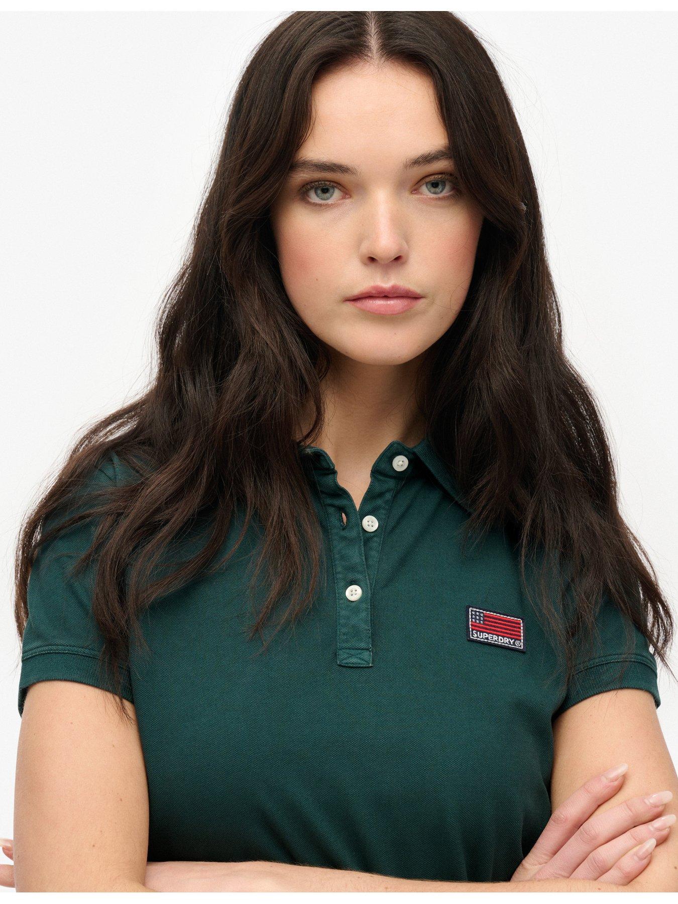  image of superdry-athletic-essentials-graphic-polo-shirt-green