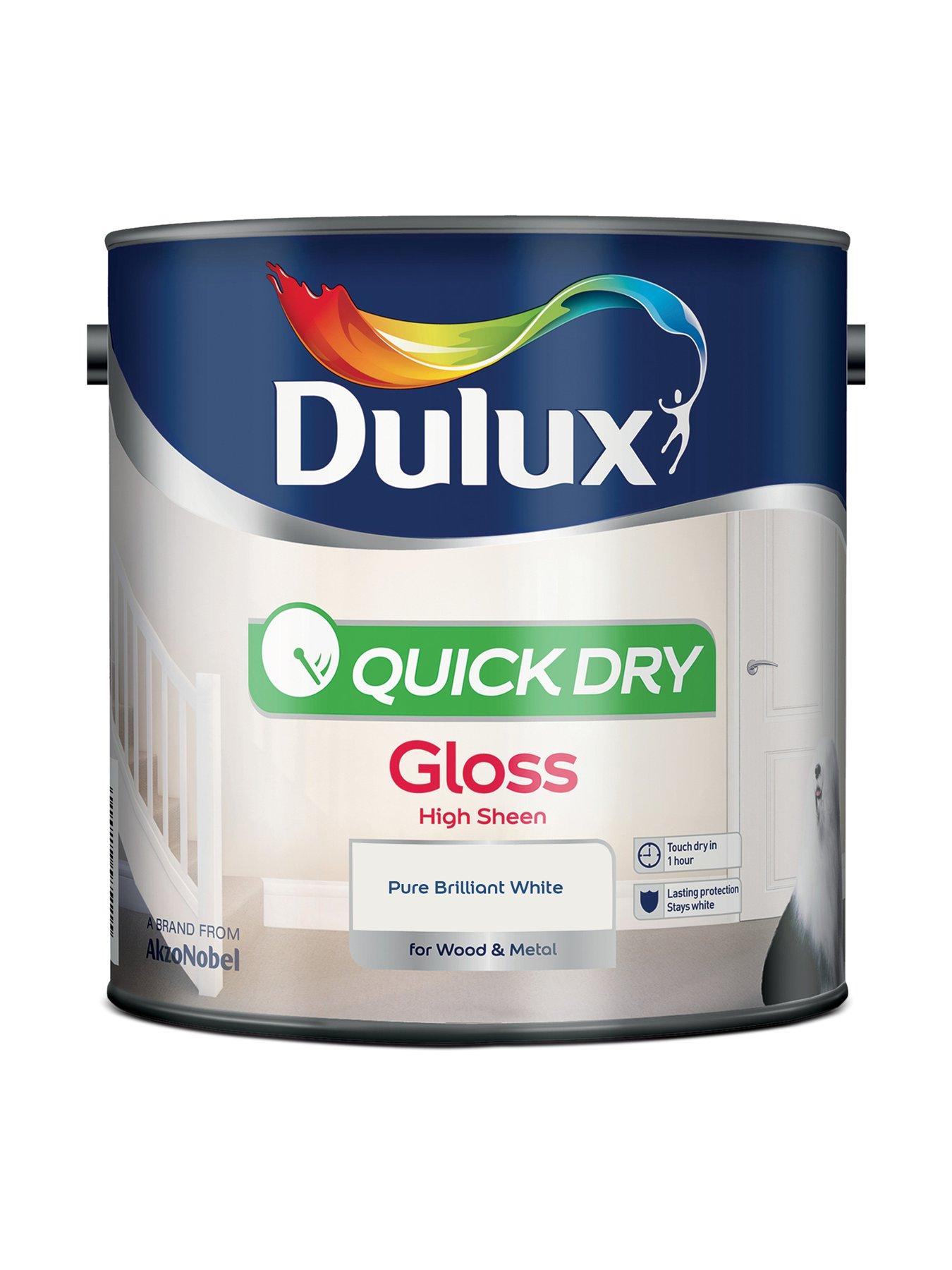  image of dulux-quick-dry-gloss-pure-brilliant-white-25l
