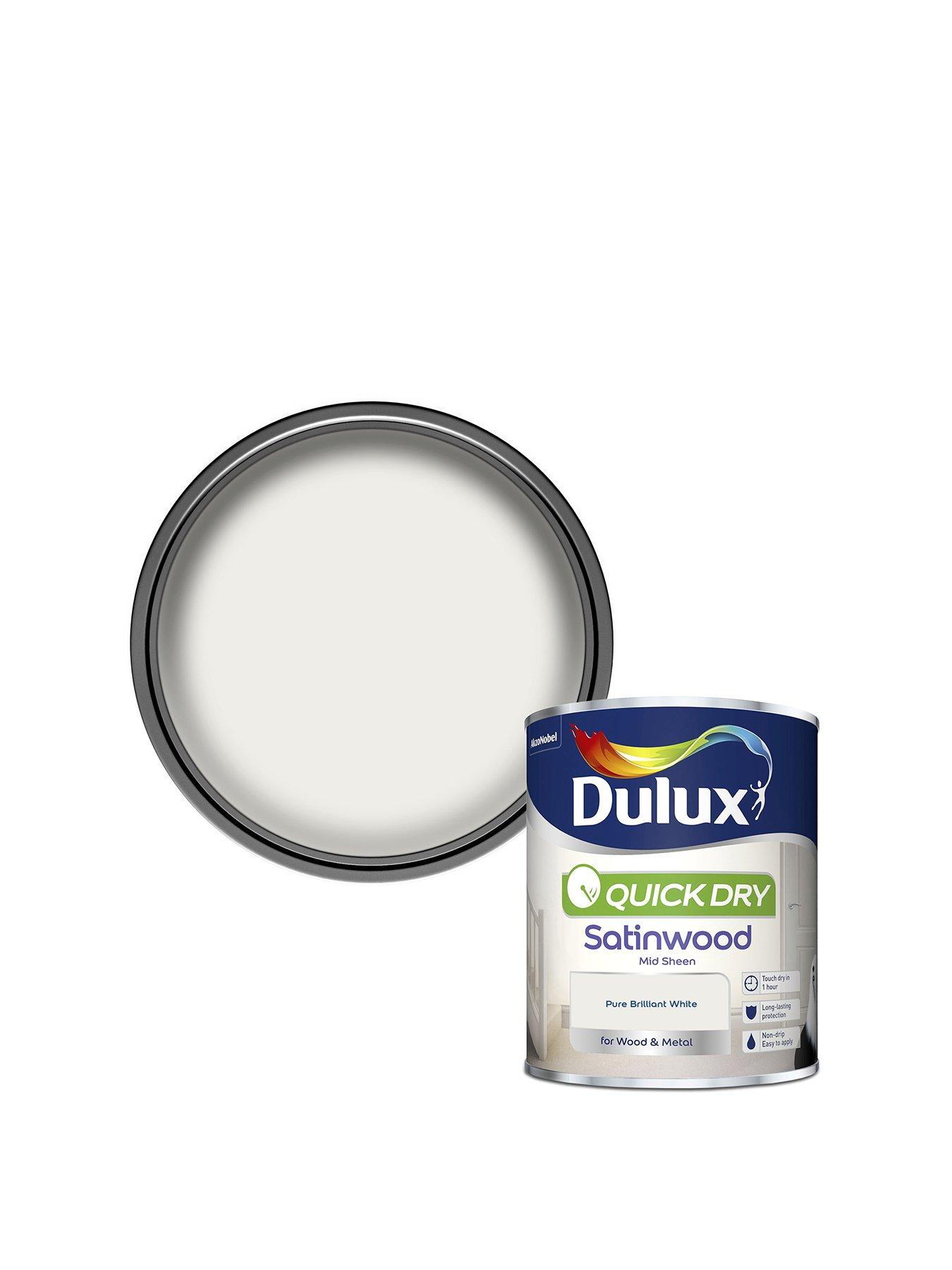 Dulux Quick Dry Satinwood Pure Brilliant White 750ml