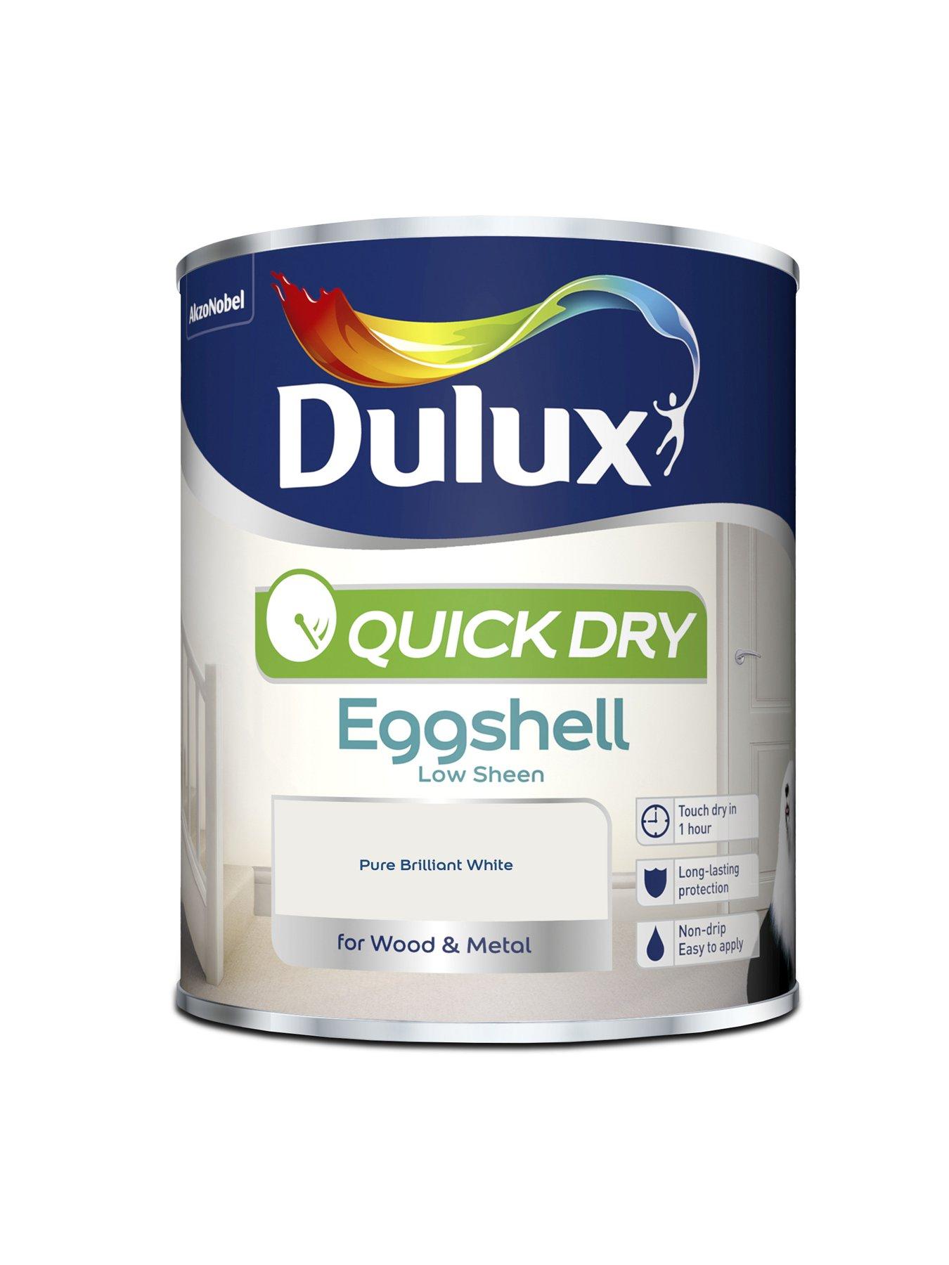  image of dulux-quick-dry-eggshell-pure-brilliant-white-750ml