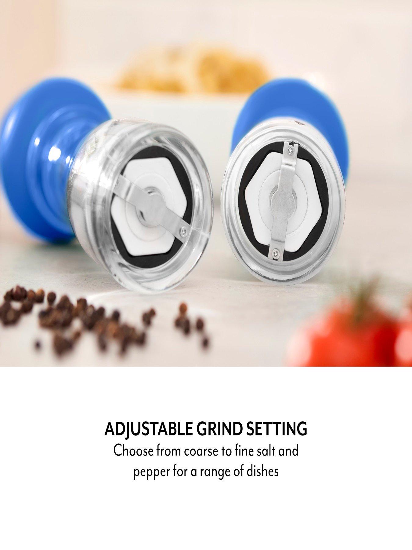  image of sur-la-table-2pc-classic-salt-and-pepper-mill-set--blue