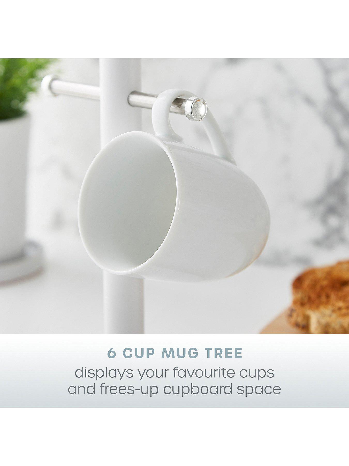  image of swan-serenity-towel-pole-and-mug-tree-set-white