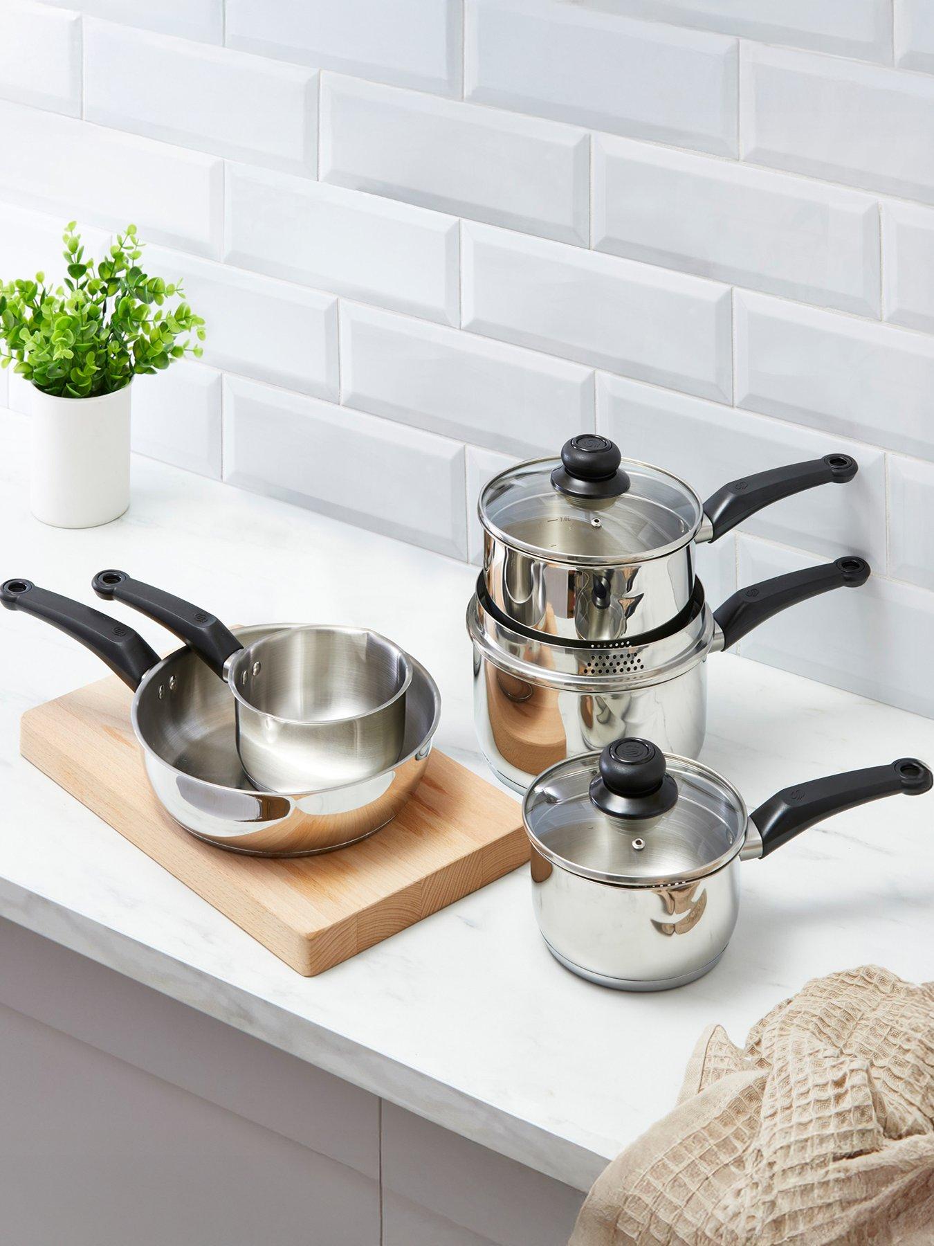 Image 1 of 7 of Swan Townhouse 5 Piece Pan Set Stainless Steel