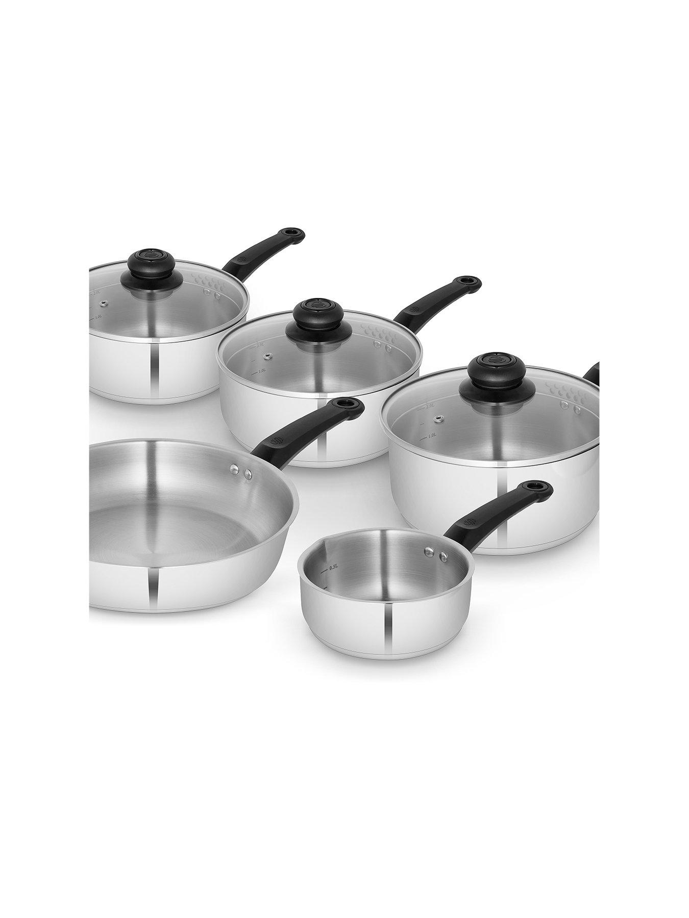 Image 2 of 7 of Swan Townhouse 5 Piece Pan Set Stainless Steel
