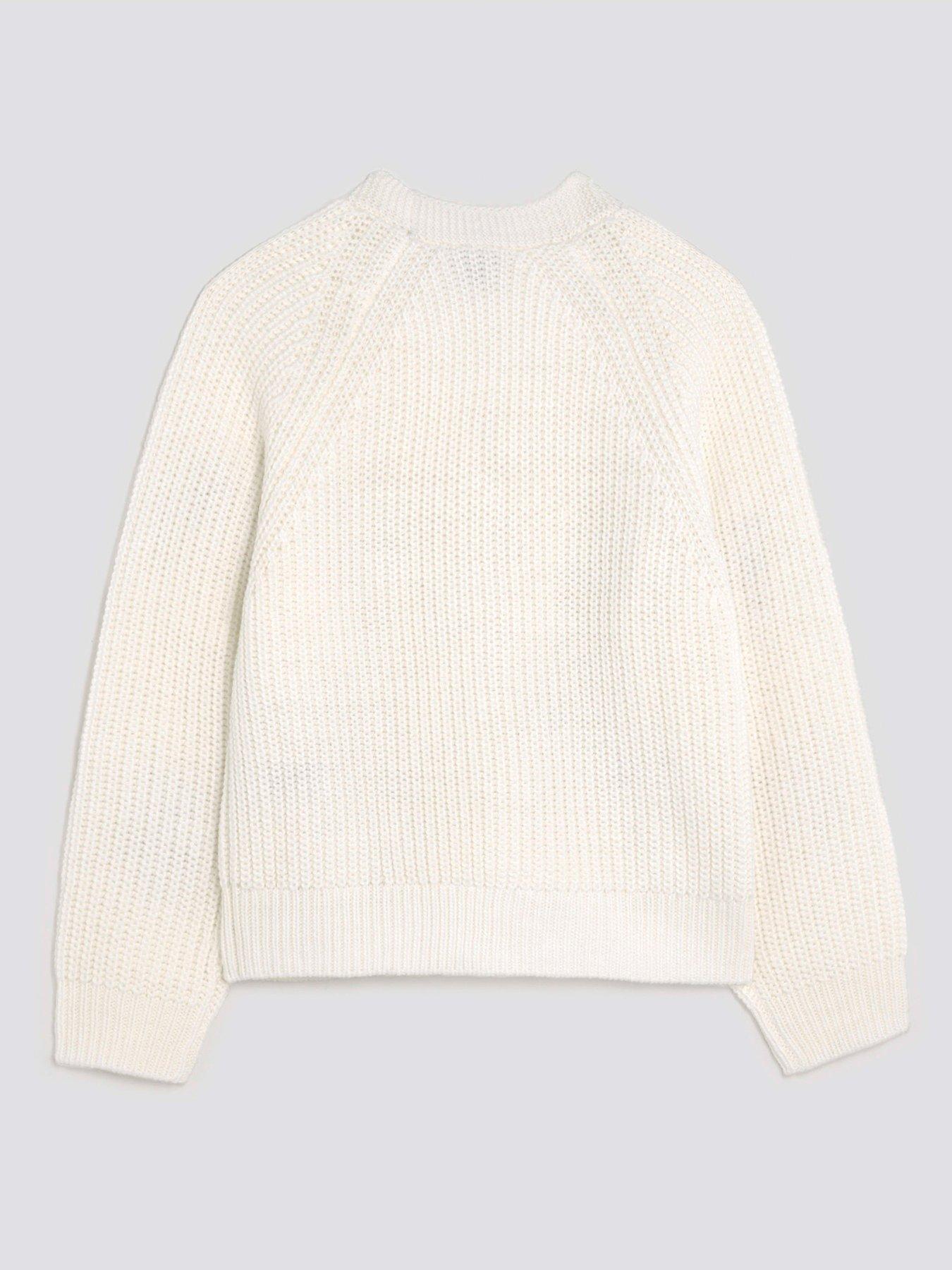 Image 2 of 4 of River Island Older Girls Knitted 3D Fruit Cardigan - Cream