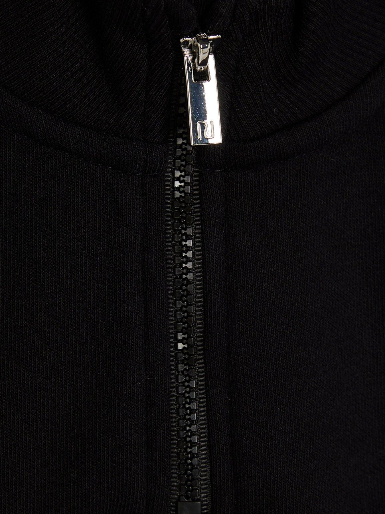 Image 4 of 4 of River Island Mini Boys Essentials Funnel Sweater - Black