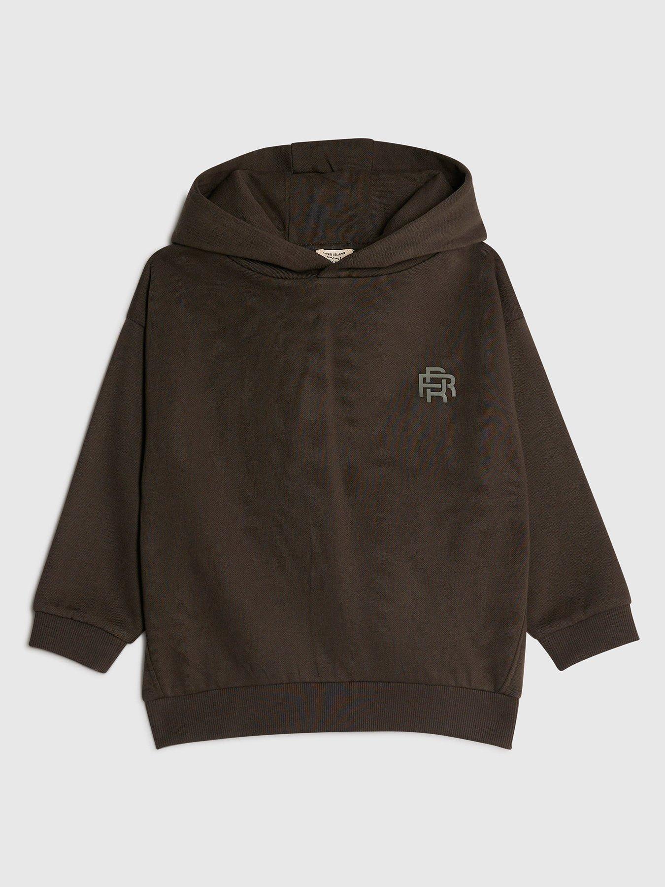  image of river-island-mini-boys-essentials-hoodie-khaki