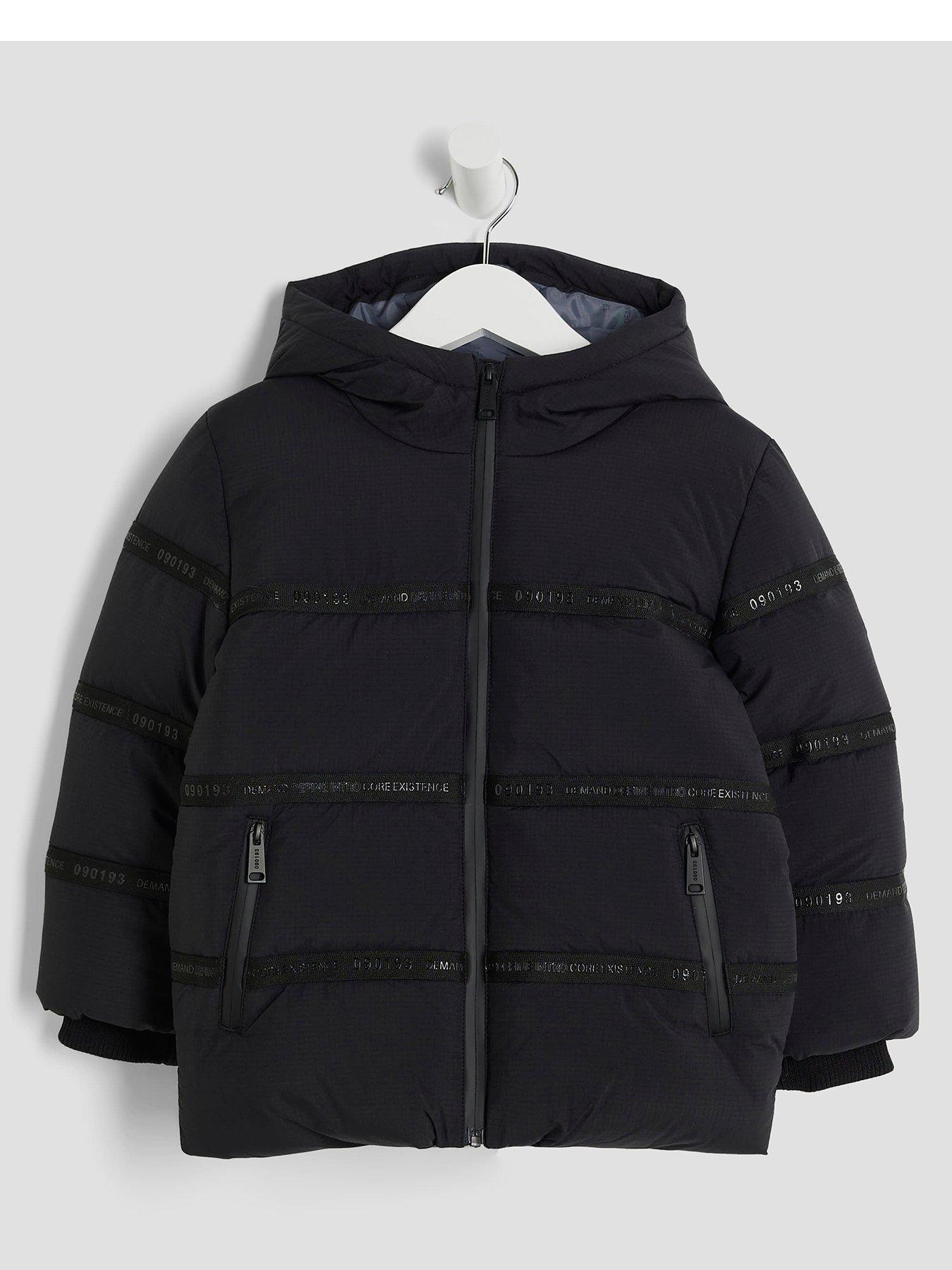 undefined Mini Boys Heavyweight Puffer Jacket - Black