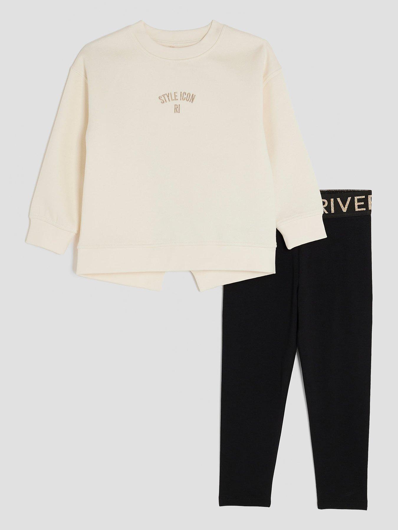 undefined Girls Sweat Set - Cream